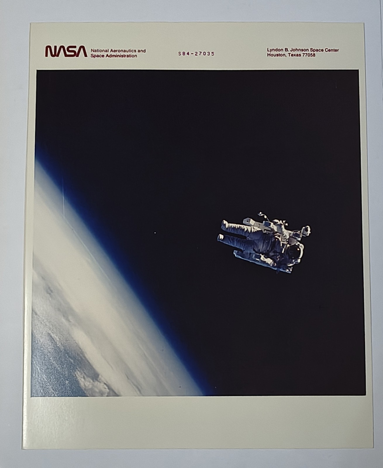 1984 Extremely Rare iconic NASA photo Of Astronaut Bruce McCandless II