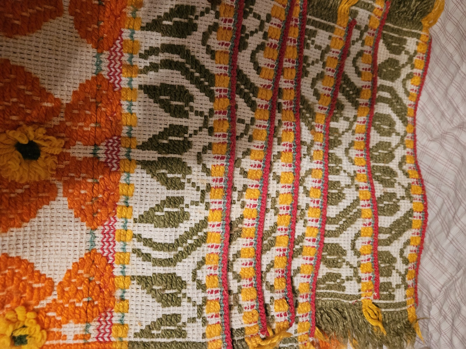 VTG Set 6 Placemats 1970 Rare Hippie Boho Weave Orange Green MCM #2 Lot VTG Set 6 Placemats 1970 Rare Hippie Boho Weave Orange Green MCM #2 Lot