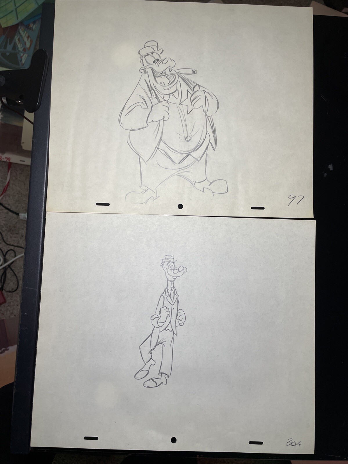 WALT DISNEY Animation Cel draw 1940’s GOOFY PEG LEG Production Art Cartoon I22 WALT DISNEY Animation Cel draw 1940’s GOOFY PEG LEG Production Art Cartoon I22