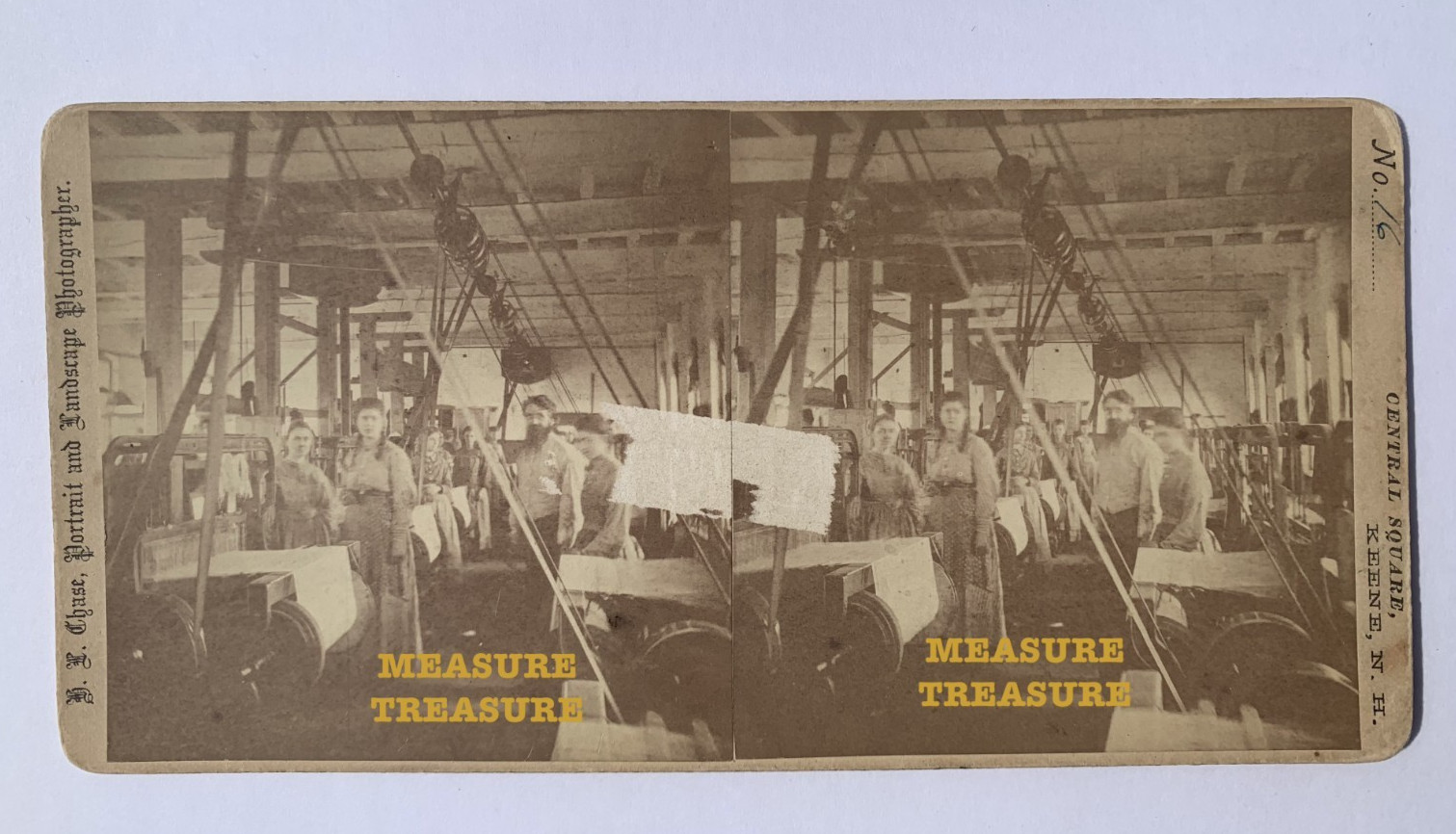 C.1890 TROY, NH INTERIOR VIEW OF WEAVE ROOM NEWBLANKET MILL PHOTO STEREOVIEW F68 C.1890 TROY, NH INTERIOR VIEW OF WEAVE ROOM NEWBLANKET MILL PHOTO STEREOVIEW F68