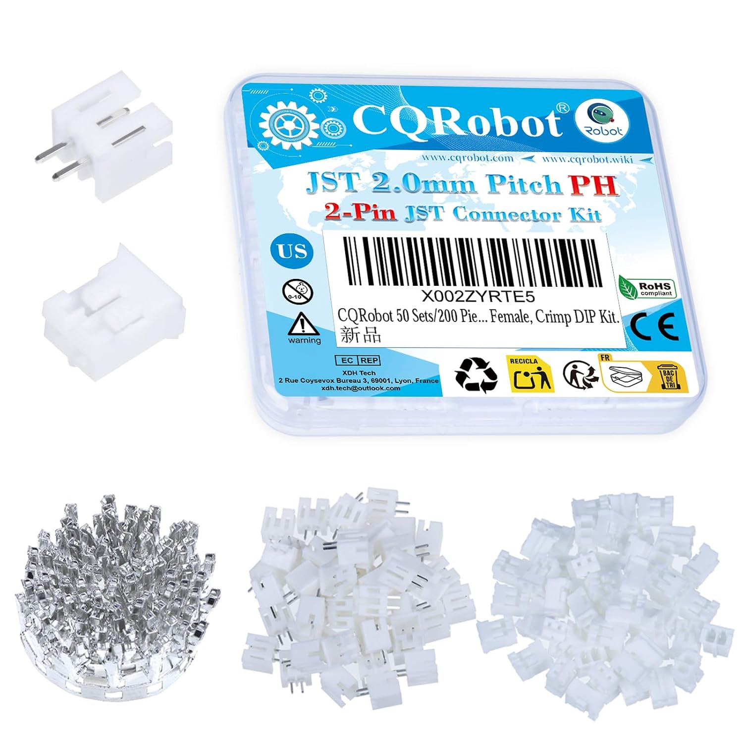 JST PH 2.0 Mm Pitch 2-Pin Electronic Computer Connector IC Male Plugs JST PH 2.0 Mm Pitch 2-Pin Electronic Computer Connector IC Male Plugs