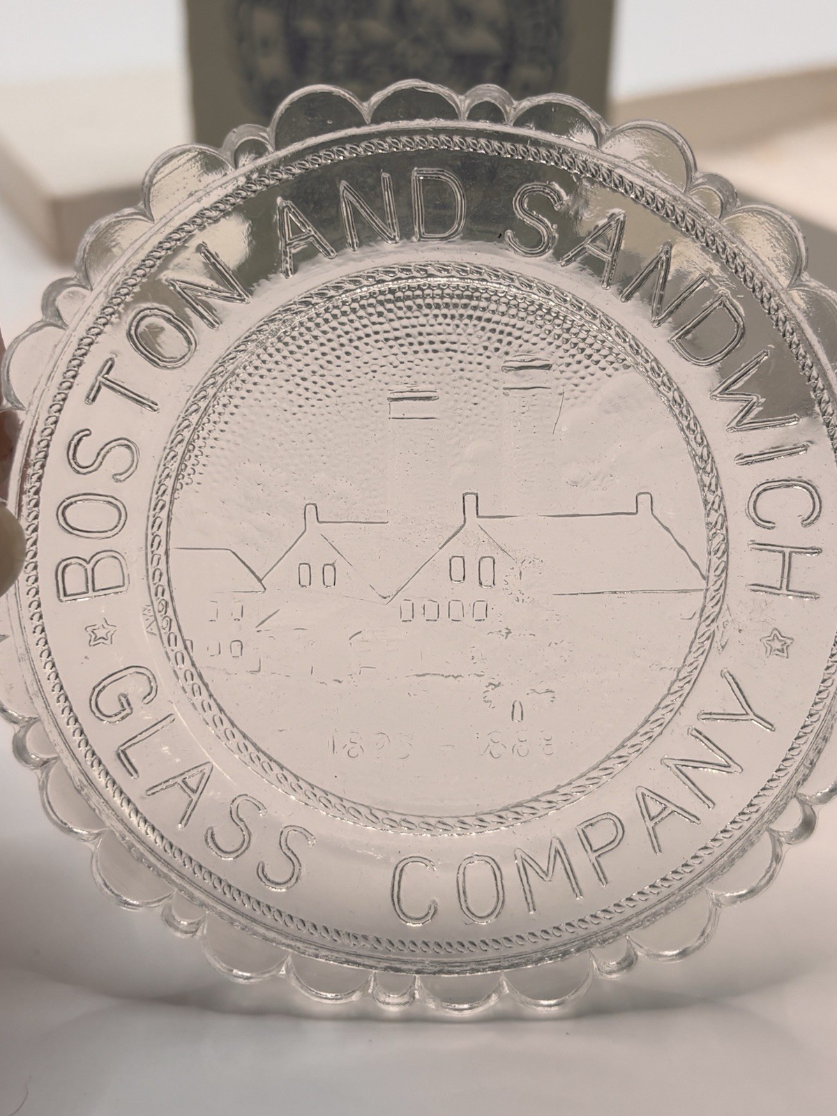 Vintage Pairpoint Glass Cup Plate Boston and Sandwich Glass Co Factory 1981