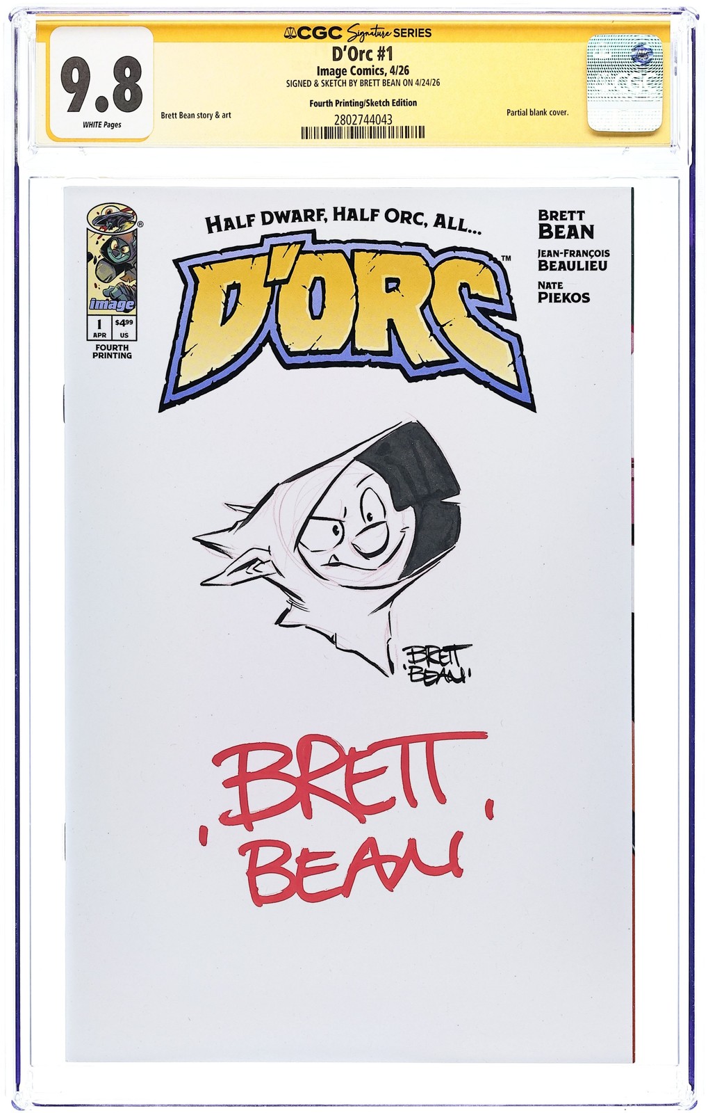 D\'orc 1K CGC 9.8 SS Bean 2026 2802744043