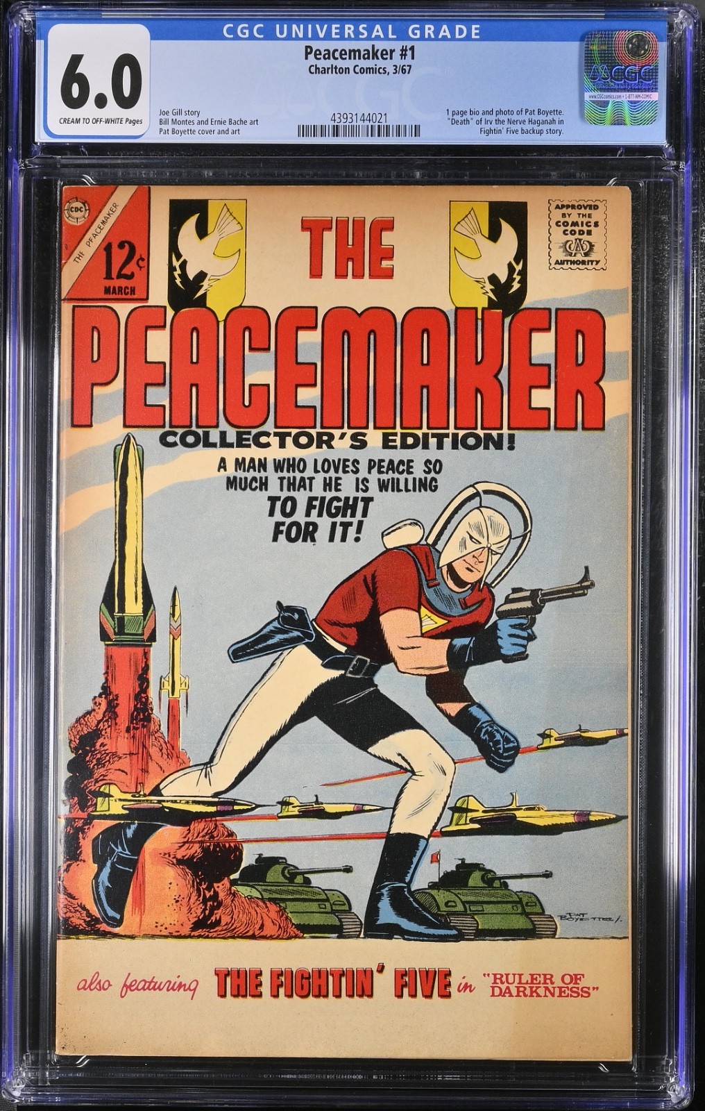 The Peacemaker #1 CGC 6.0 (1967 Charlton Comics) – 1st Solo Series Premier