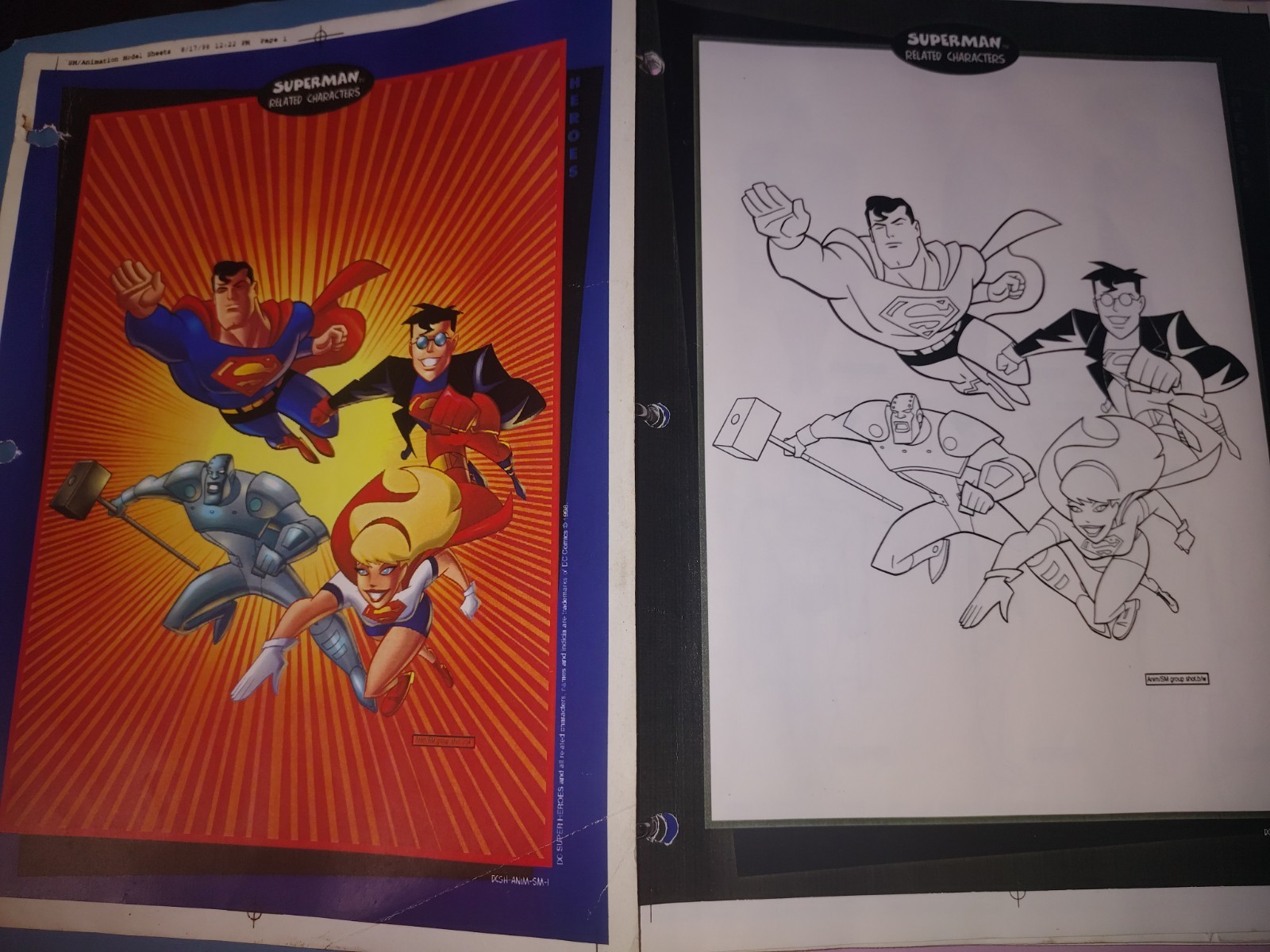 Batman And Superman Animated Series Original Model Sheets And Action Sheets Batman And Superman Animated Series Original Model Sheets And Action Sheets