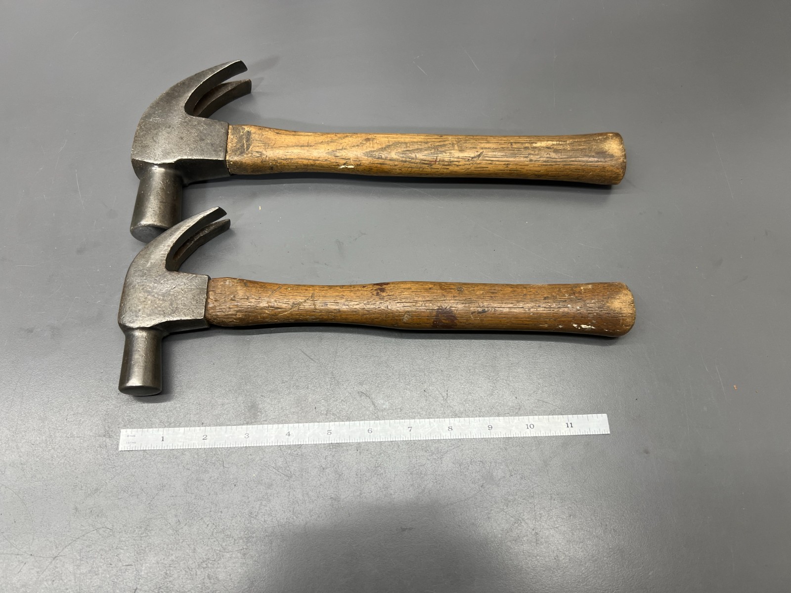 (H1) VINTAGE STANLEY 16oz. 20oz. FAT NOSE CLAW HAMMER SET - VGC - USA
