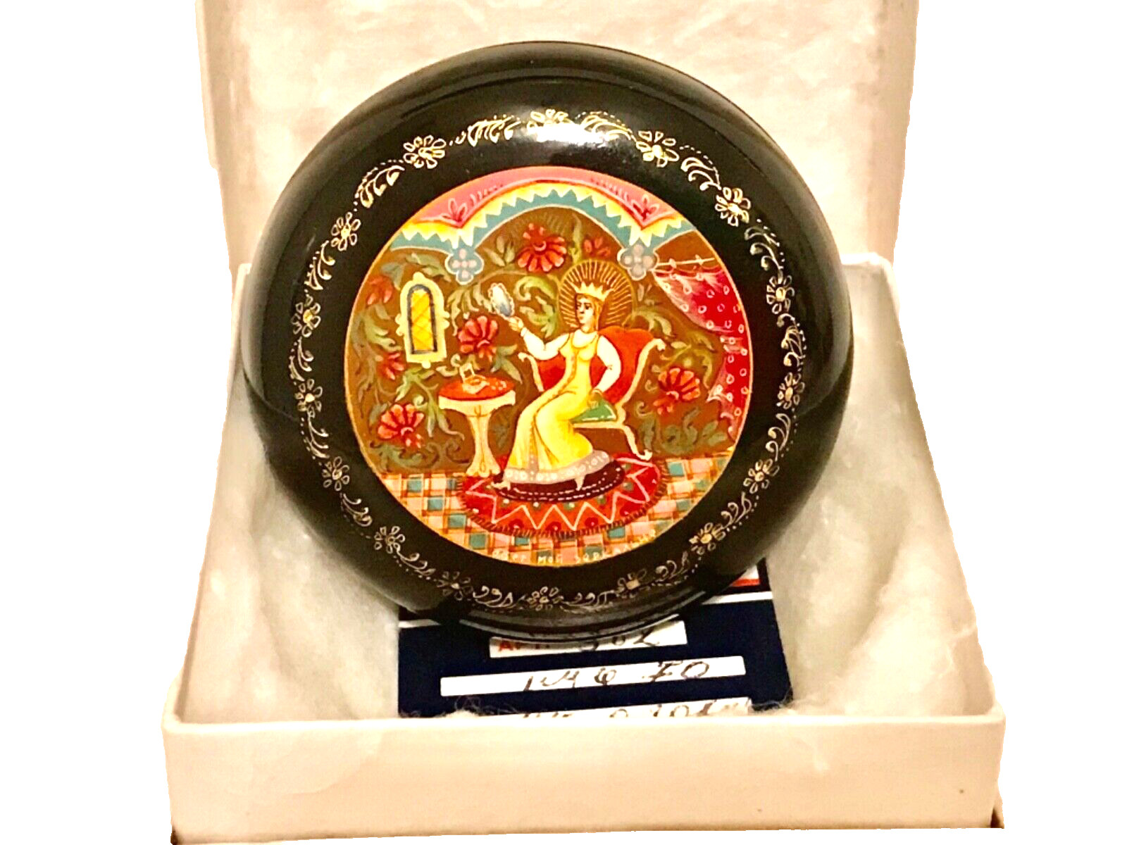 🔥Authentic USSR 22K gold lacquer Beautiful box Snow White original gift box COA 🔥Authentic USSR 22K gold lacquer Beautiful box Snow White original gift box COA