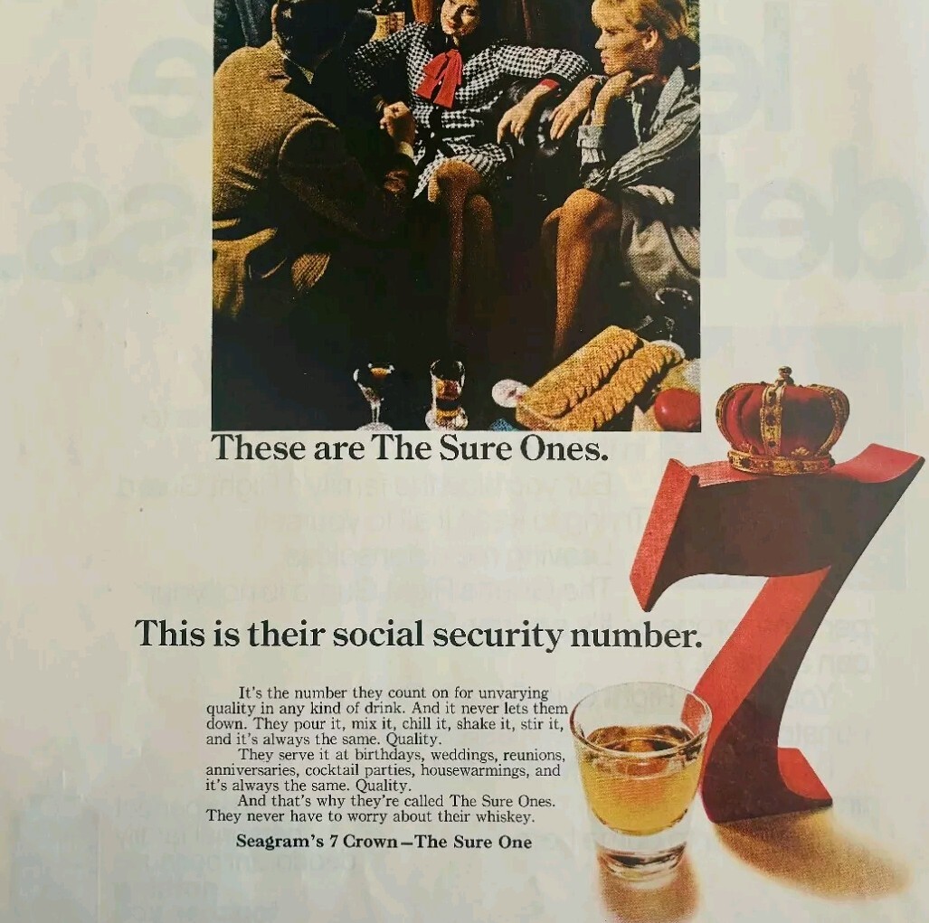 1967 Seagram\'s 7 NYC Blended Whisky Advertisement Distillery Post Magazine HM2CC