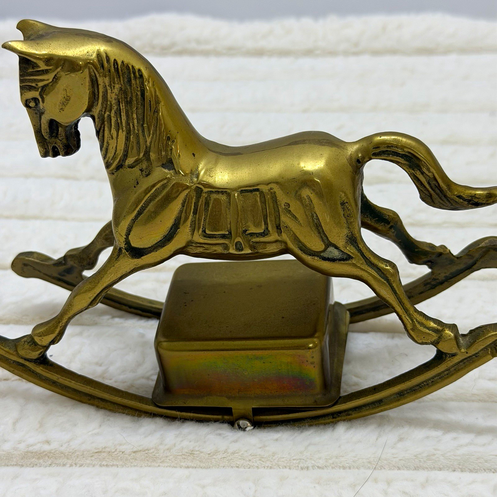 Vintage 1984 Gorham Musical Rocking Horse Figurine “It’s a Small World” Works Vintage 1984 Gorham Musical Rocking Horse Figurine “It’s a Small World” Works