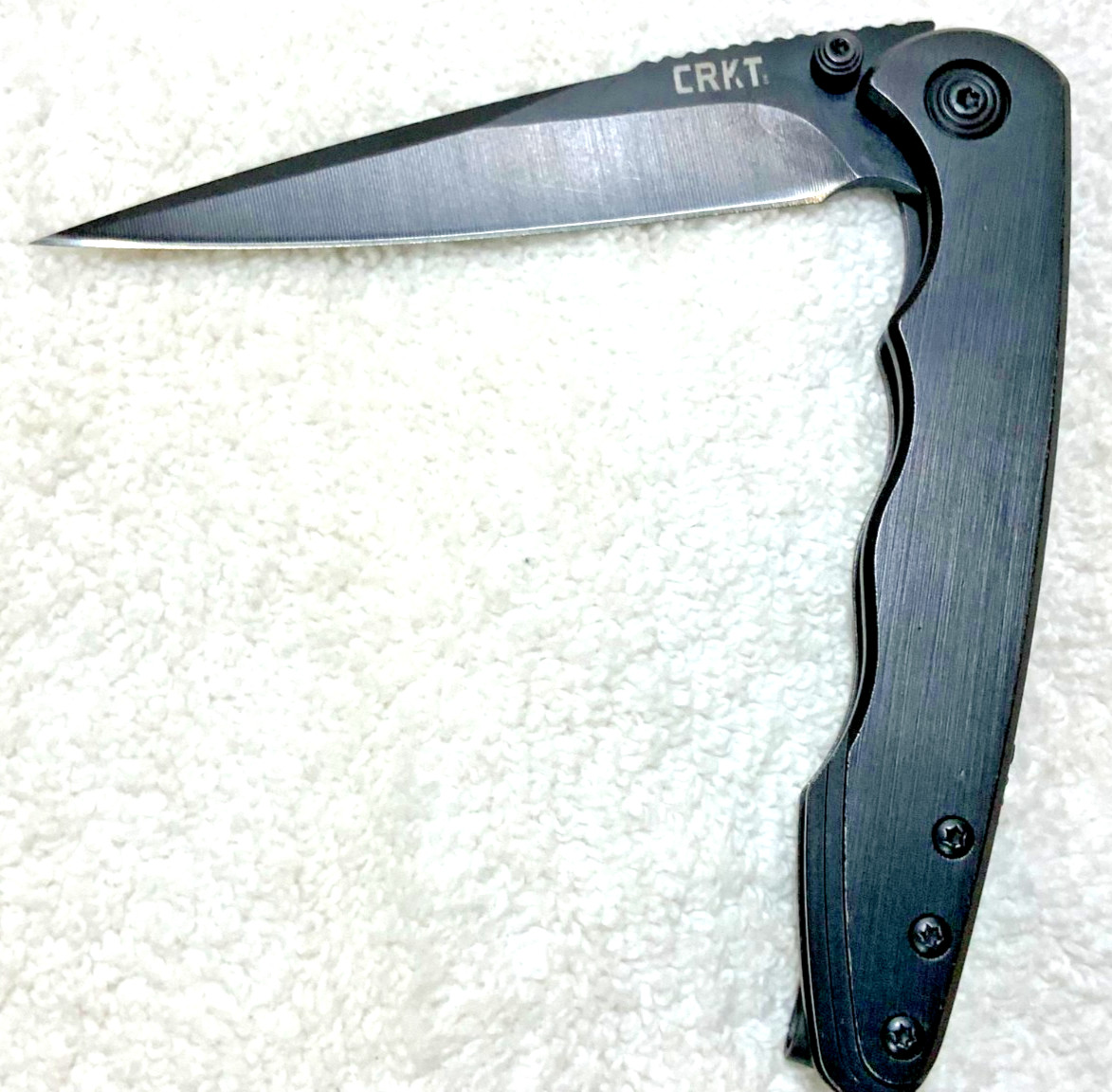 Tualong All Stainless Steel (Black Lerch Model 7016) Flat Out Folding Knife