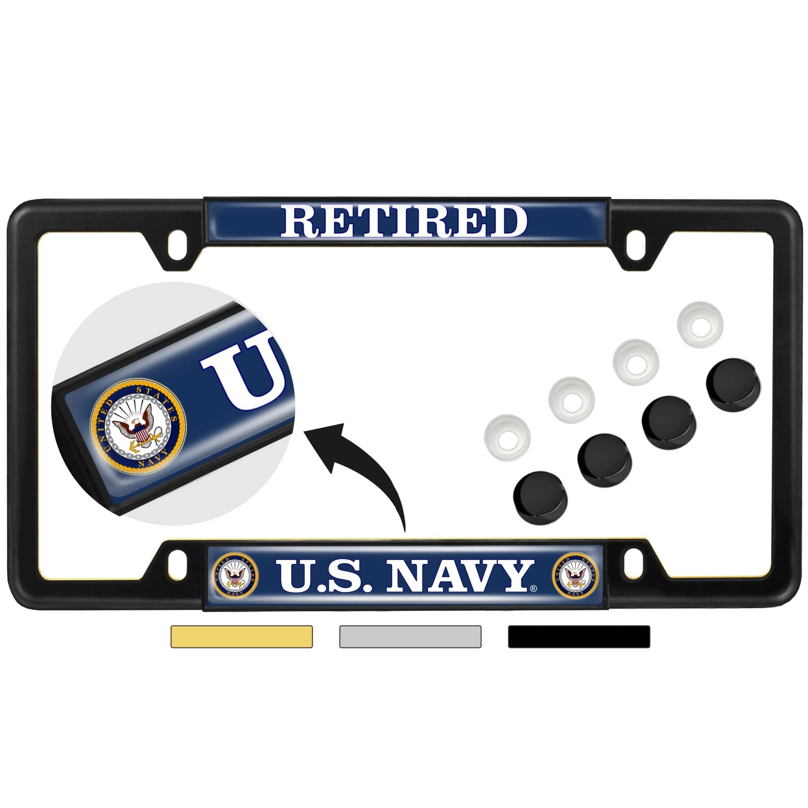 [Officially Licensed Product] - U.S. Navy Retired with Eagle, Anchor Logo -
