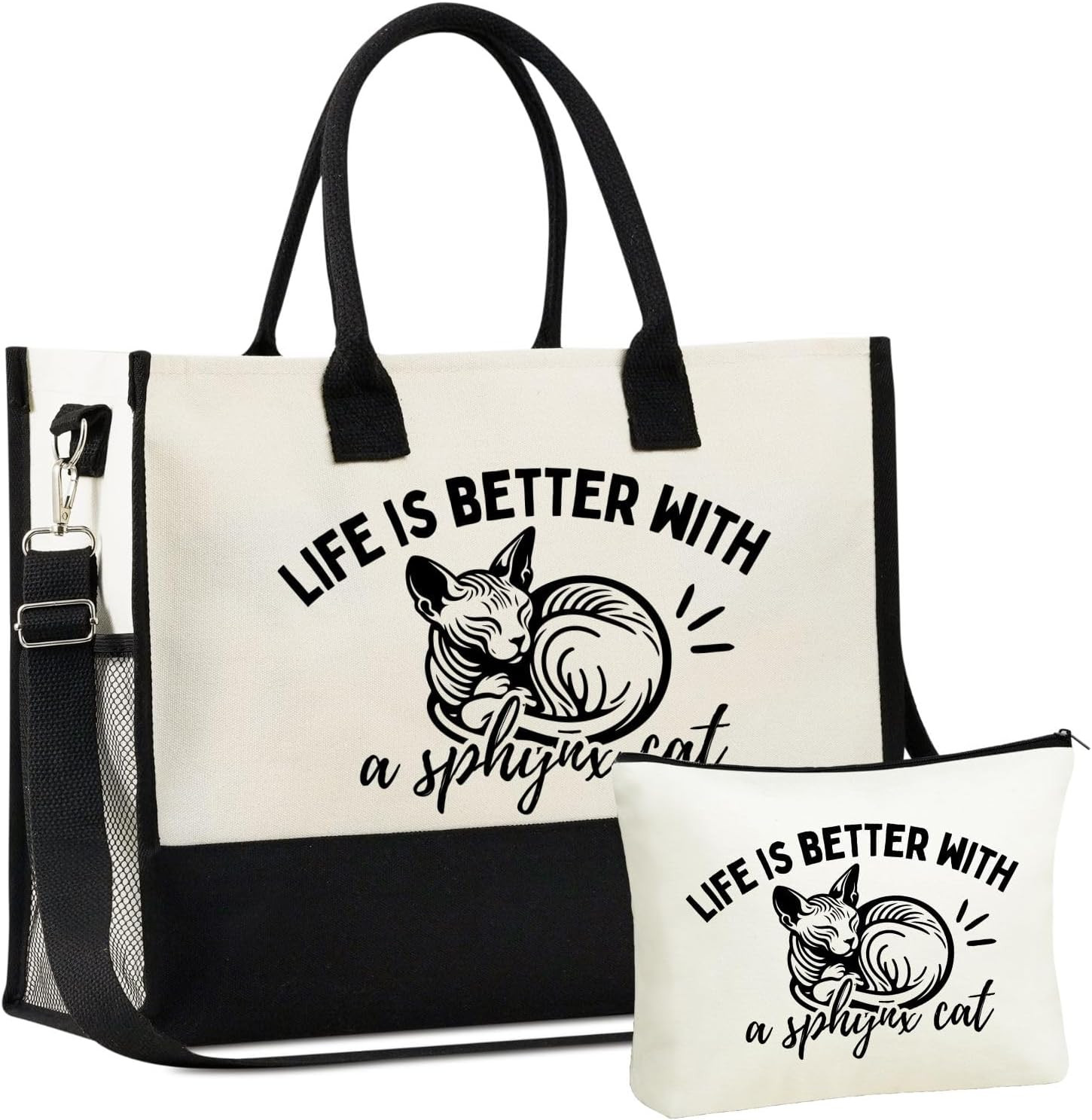 Sphynx Cat Gifts, Cat Lover Gifts, Mother\'S Day Gifts for Cat Mom, Canvas Tote B Sphynx Cat Gifts, Cat Lover Gifts, Mother\'S Day Gifts for Cat Mom, Canvas Tote B