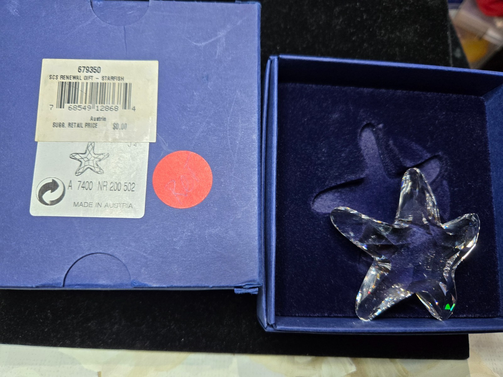 Swarovski Wonders of the Sea Member Renewal Gift STARFISH 2005