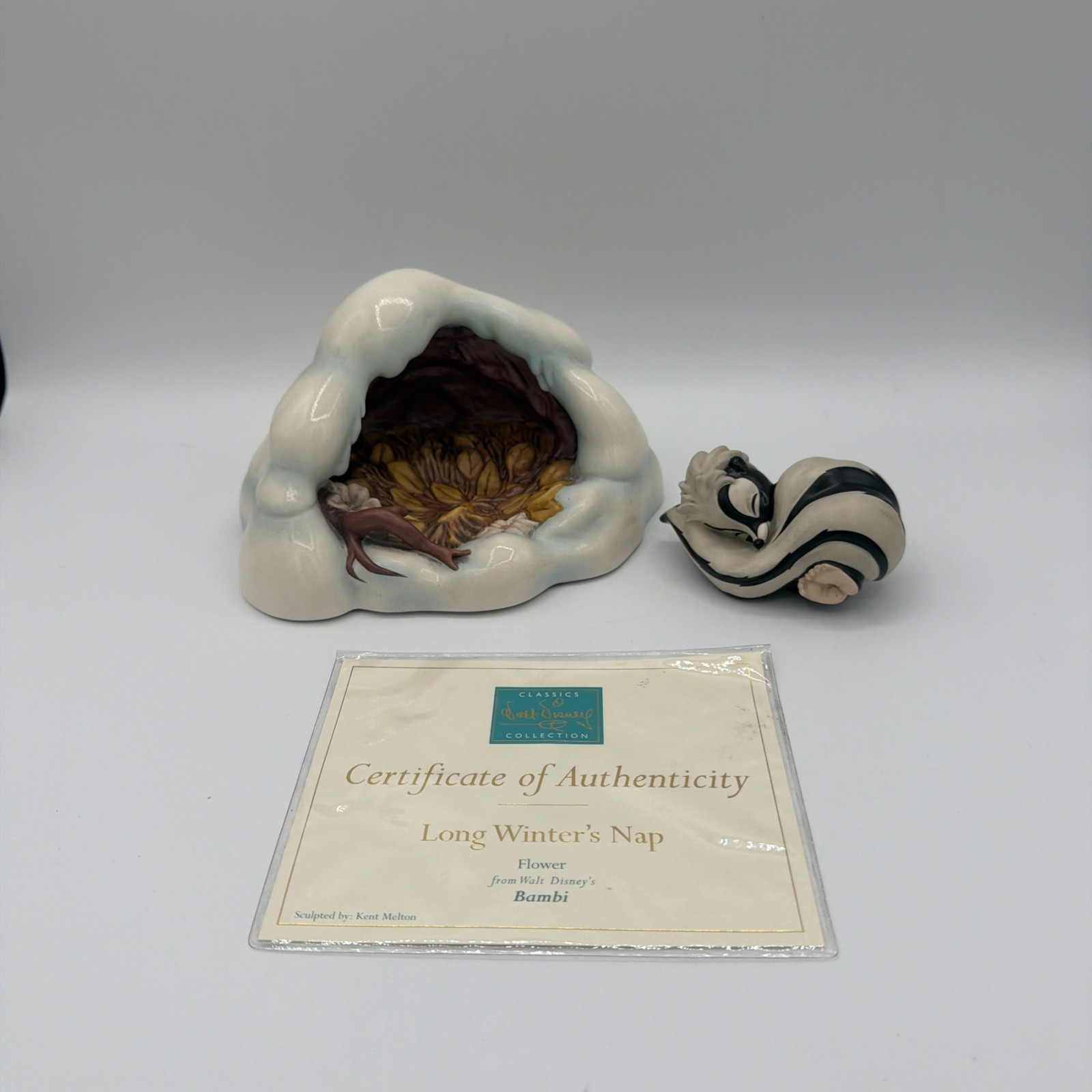 WDCC Disney Bambi Flower Long Winter's Nap #4004662 With COA Papers Kent Melton