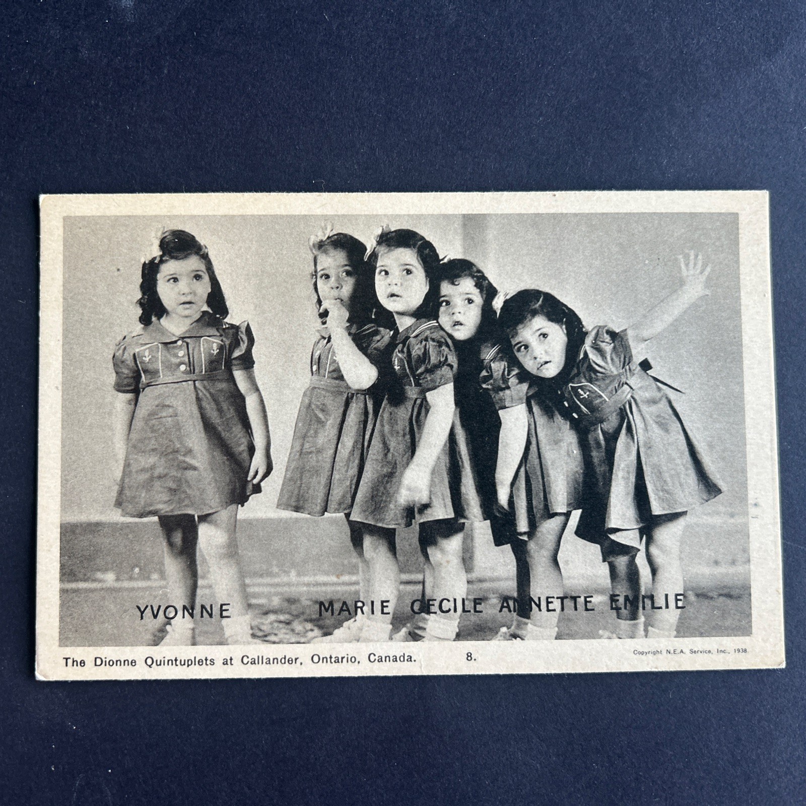 Unused Dionne Quintuplets Postcard PECO 8 Unused Dionne Quintuplets Postcard PECO 8