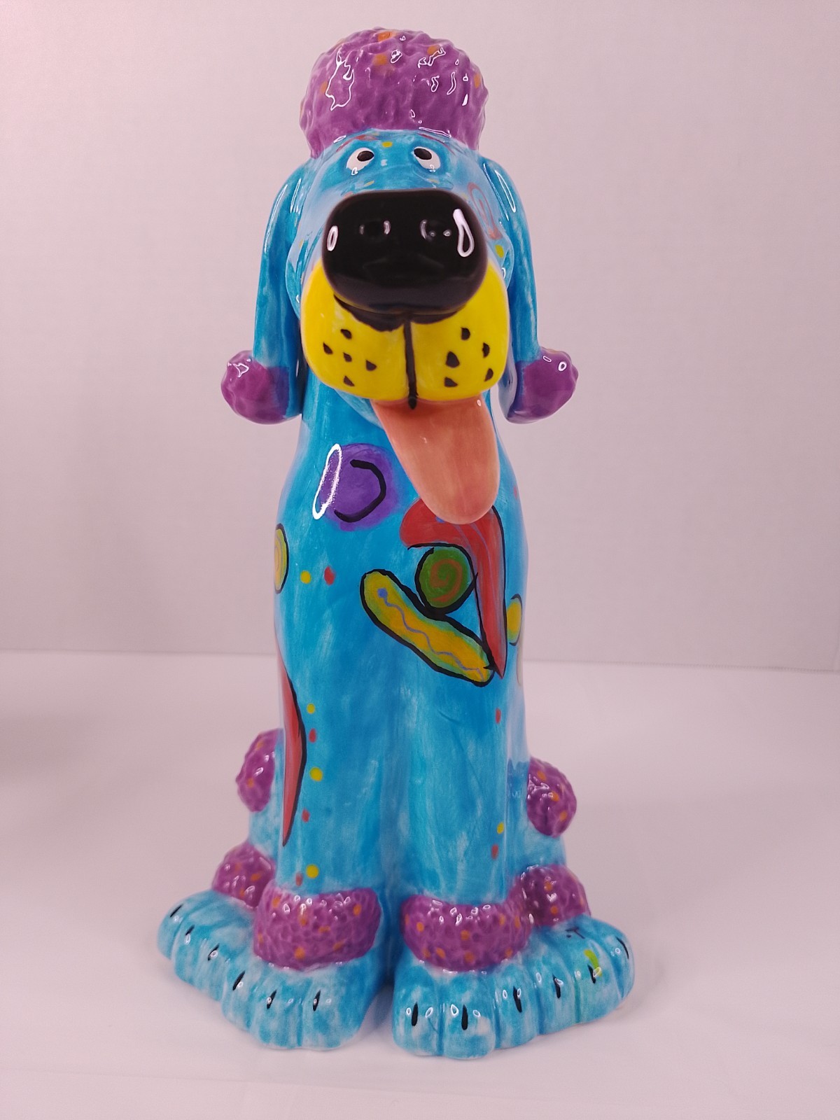 Bella Casa by Ganz Dottie Dracos Signed Whimsical Ceramic Dog Bank 9\