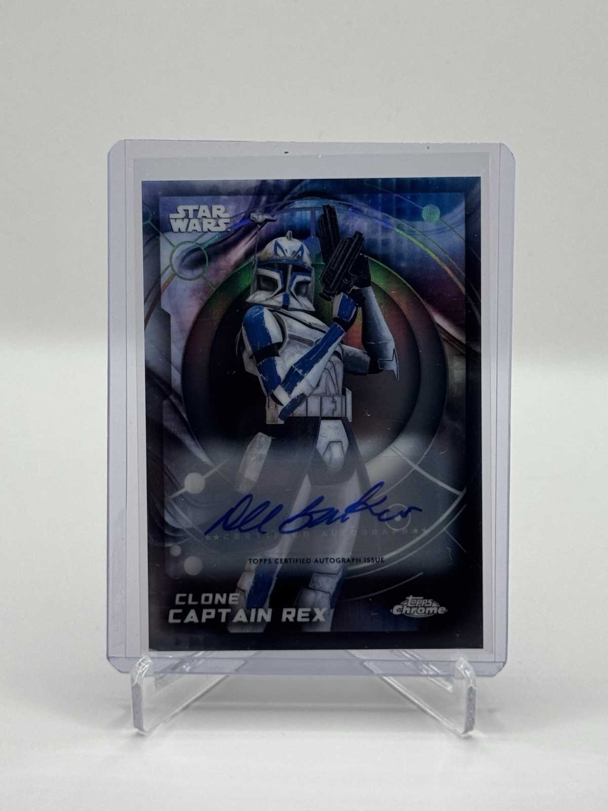 Topps Chrome Star Wars DEE BRADLEY BAKER VOICE OF CLONE CAPTAIN REX Auto #12
