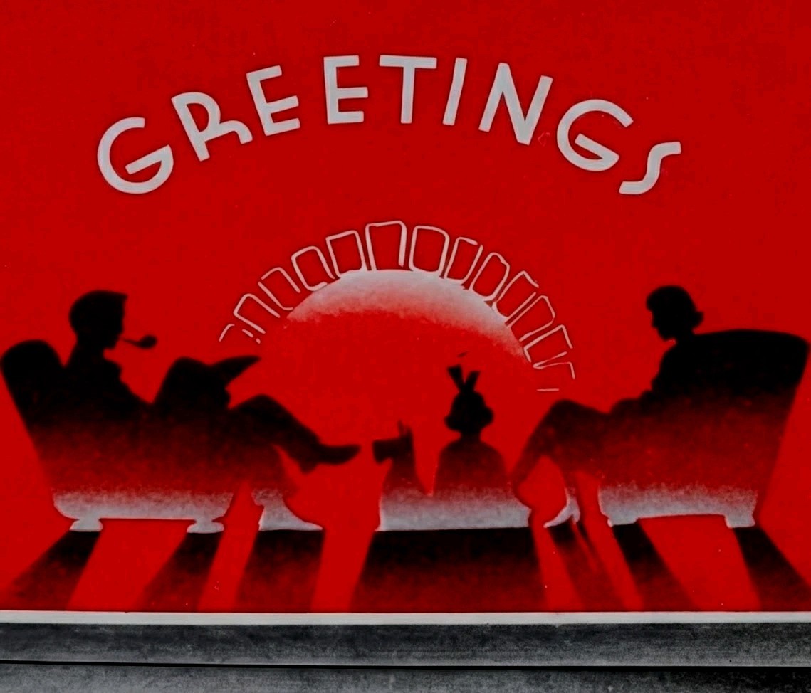 Lot 12 Vintage Christmas Gift Cards Unused 1930's 1940's Art Deco Silhouette Red
