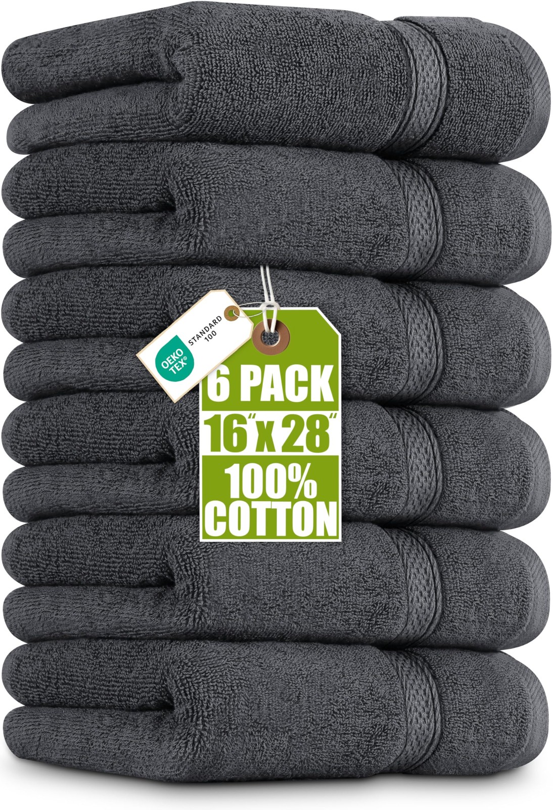 Utopia Towels 6 Pack Premium Hand Towels, 16x28 in, 600 6 Grey Utopia Towels 6 Pack Premium Hand Towels, 16x28 in, 600 6 Grey