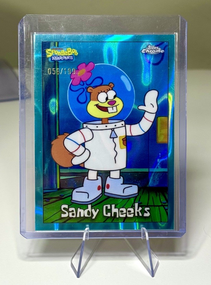 2025 Topps Chrome SpongeBob Squarepants Sandy Cheeks Aqua Lava Refractor #/199 2025 Topps Chrome SpongeBob Squarepants Sandy Cheeks Aqua Lava Refractor #/199