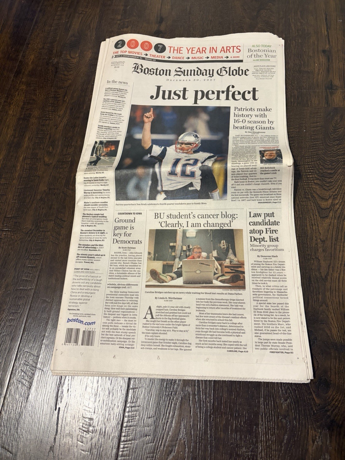 Boston Sunday Globe Dec 30, 2007 \