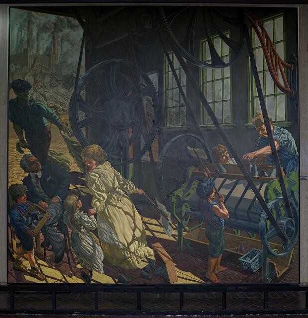 Frances Perkins Federal Building 2009 Labor Mural Children Textile Mill