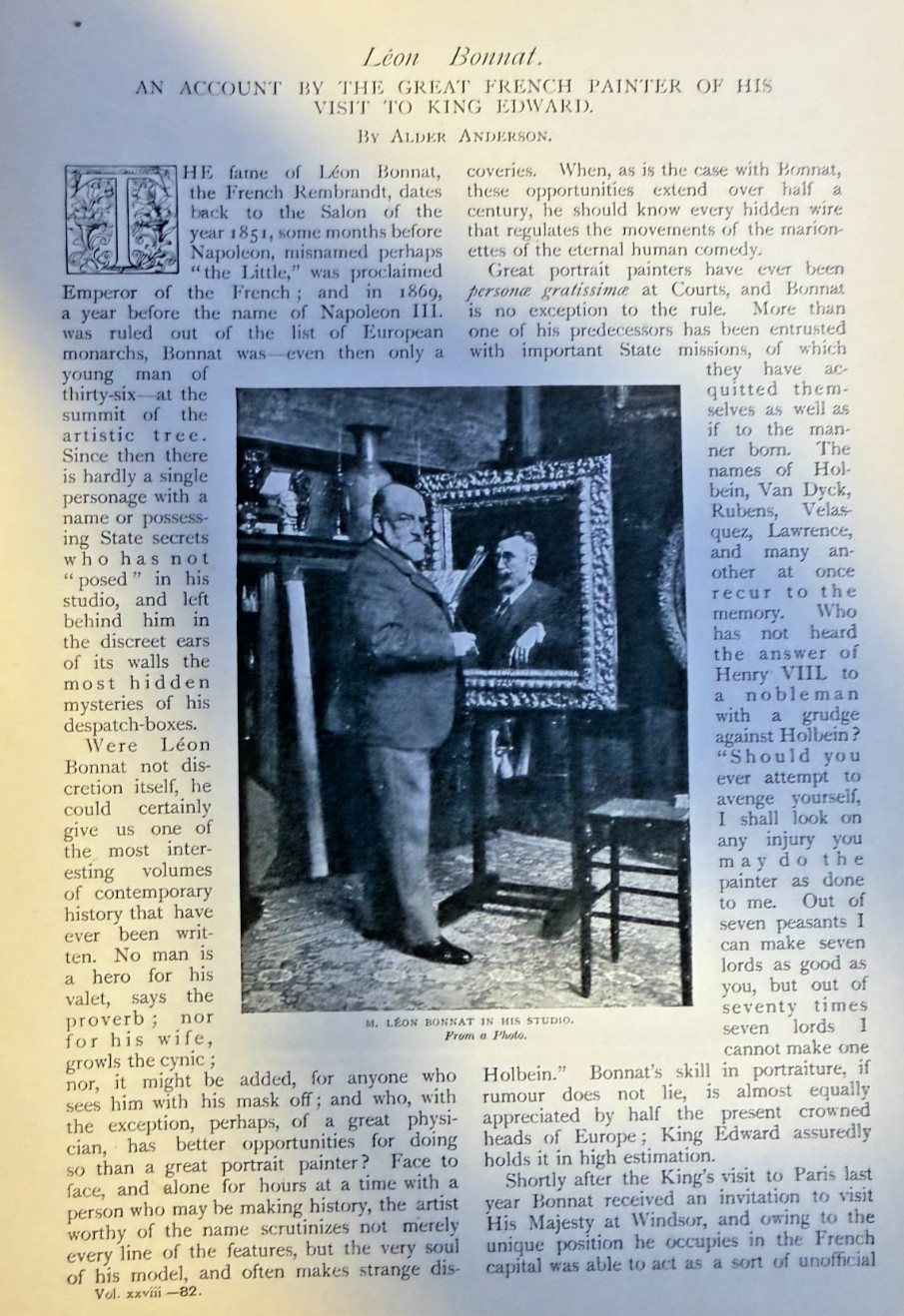 1904 Leon Bonnat French Painter illustrated 1904 Leon Bonnat French Painter illustrated