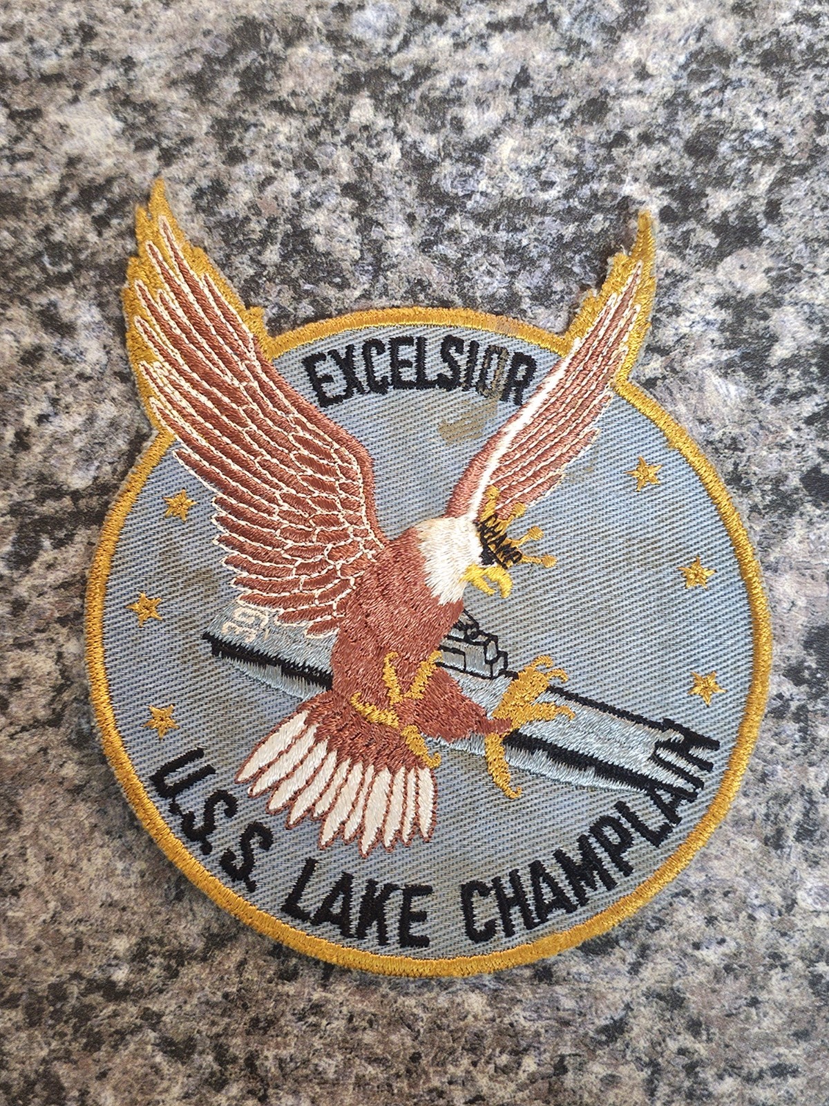 Rare Original 1940's 1950's U.S. Navy U.S.S. Lake Champion Excelsior Patch 1960s Rare Original 1940's 1950's U.S. Navy U.S.S. Lake Champion Excelsior Patch 1960s