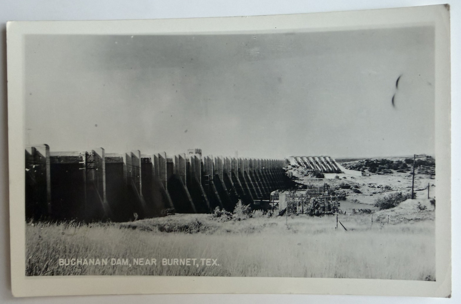 c1940s RPPC Buchanan Dam Burnet Texas Real Photo Postcard