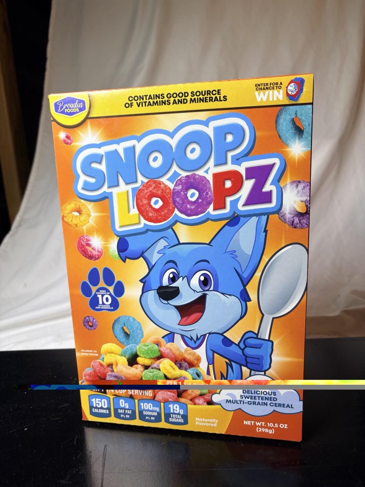 Snoop Loopz Cereal Broadus Foods Snoop Dogg Memorabilia Rare Collectible Box Snoop Loopz Cereal Broadus Foods Snoop Dogg Memorabilia Rare Collectible Box