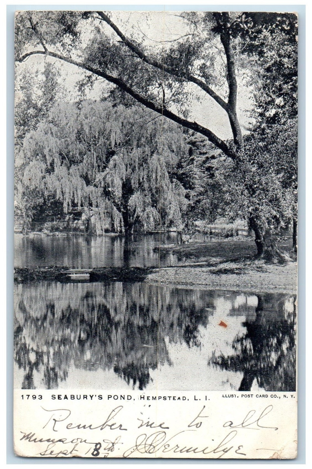 1906 Seabury's Pond Lake Park Forest Classic Jeep House Hempstead N.Y. Postcard 1906 Seabury's Pond Lake Park Forest Classic Jeep House Hempstead N.Y. Postcard