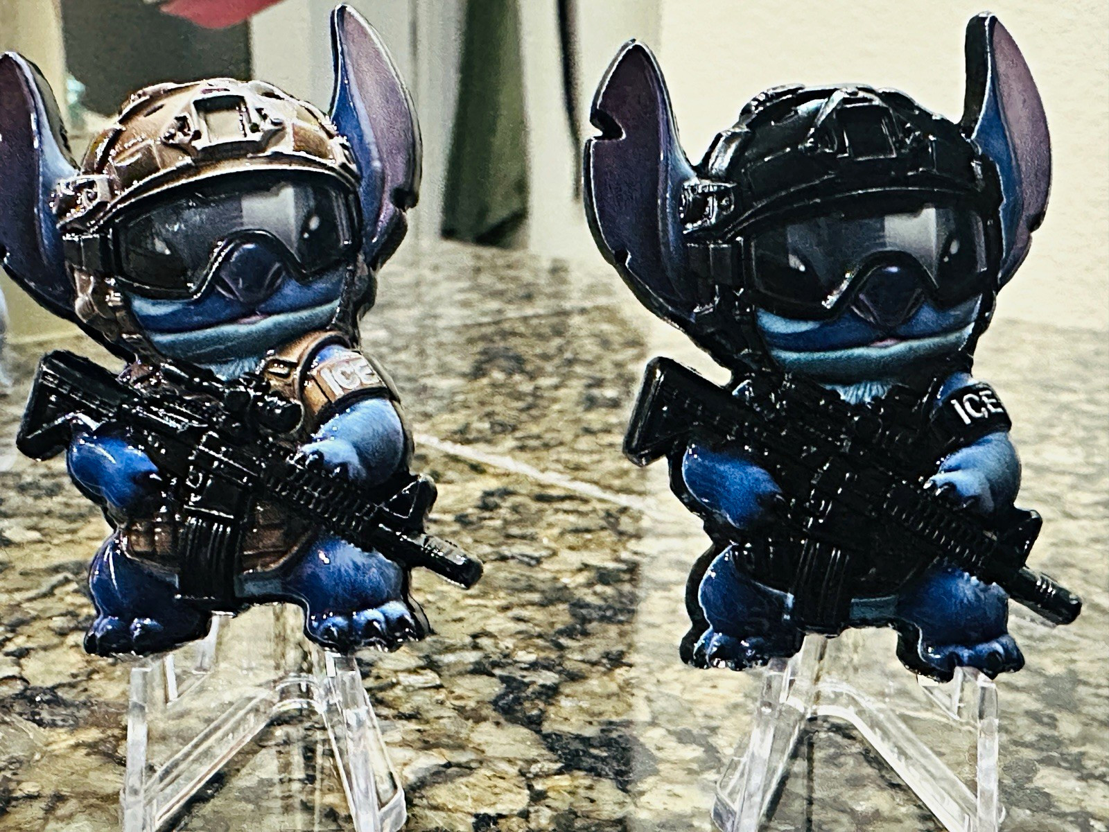 Disney Lilo & Stitch Stitch ICE Tactical coin Set of 2 only 150 sets made. Disney Lilo & Stitch Stitch ICE Tactical coin Set of 2 only 150 sets made.