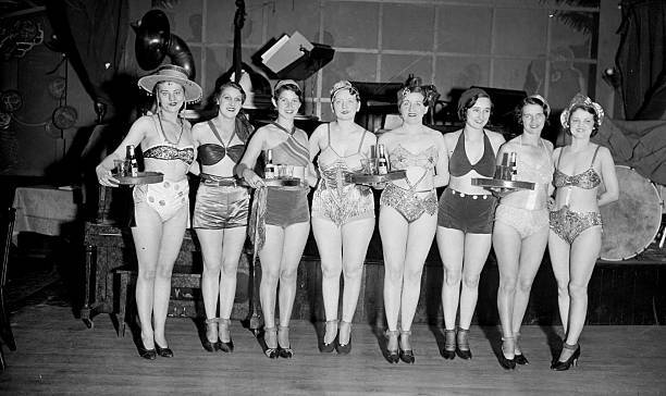 Waitresses at the Nut Club New York Old Photo