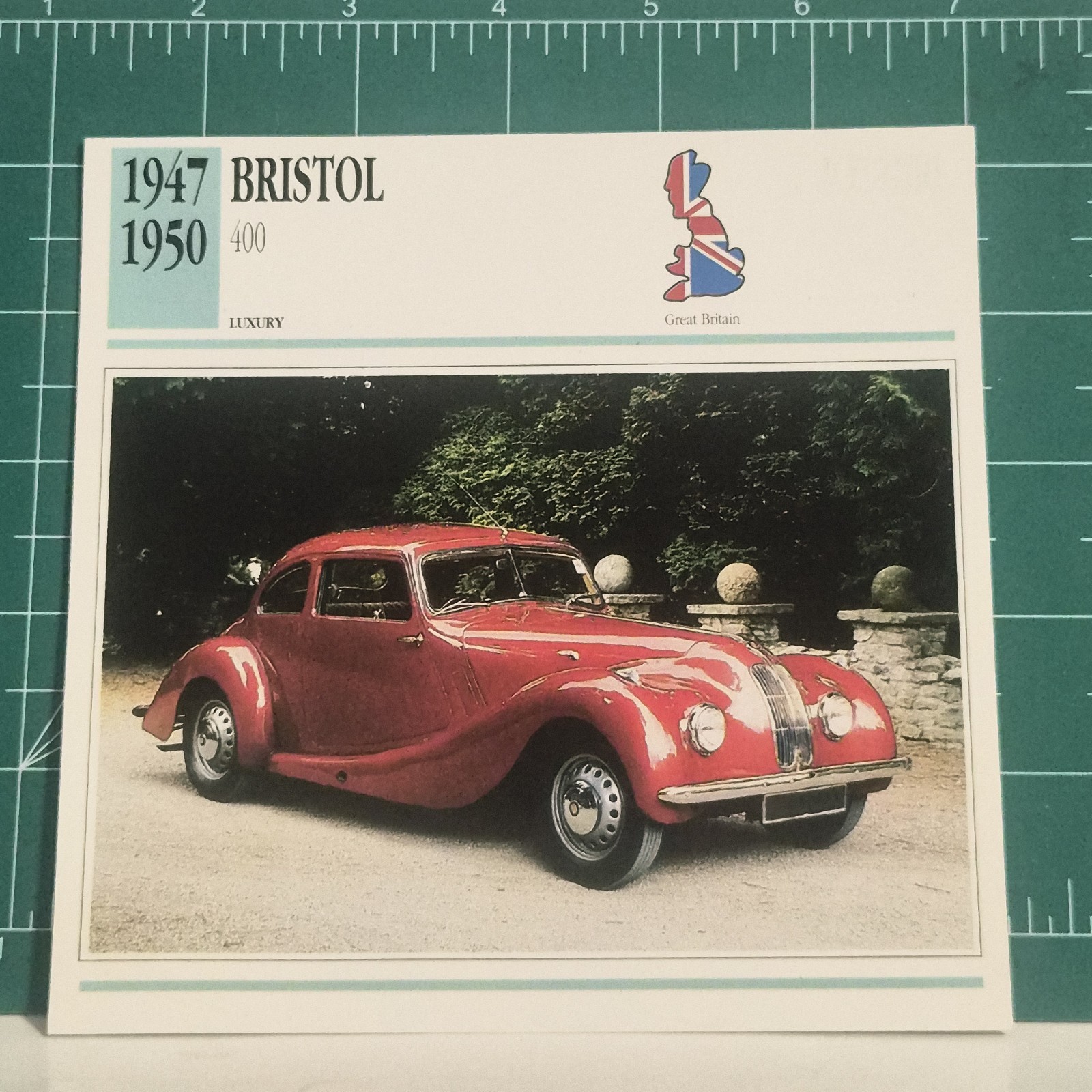 Bristol 400 1947-1950 Classic Car Collector Card Edito-Service Vintage 91