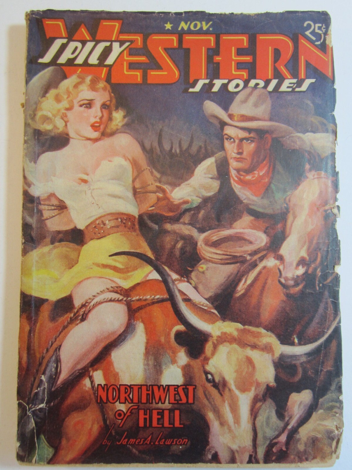 Spicy Western Stories v. 3 #1, Nov. 1937, GD/VG Allen Anderson Cover Art Spicy Western Stories v. 3 #1, Nov. 1937, GD/VG Allen Anderson Cover Art