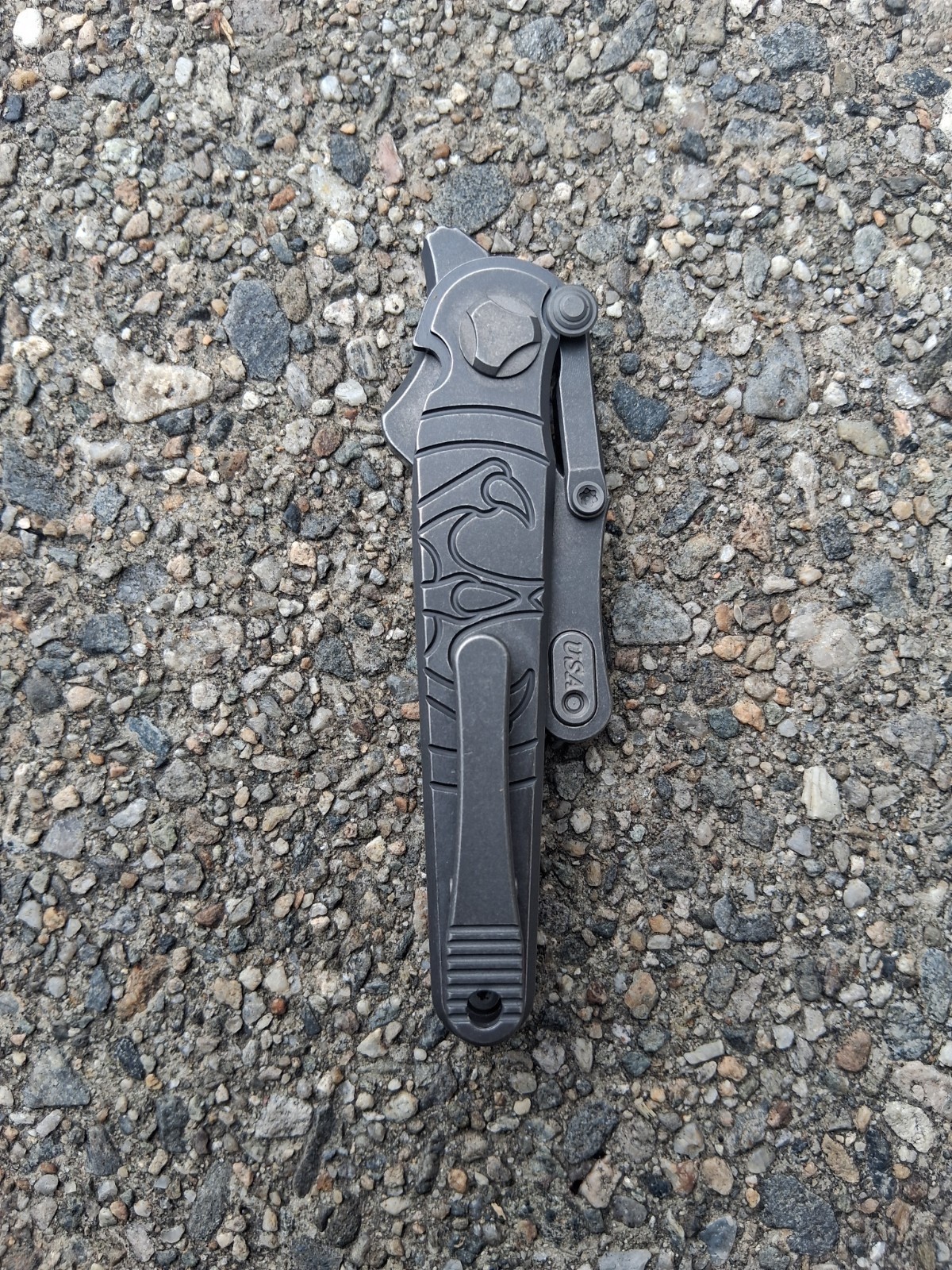 Hawk Shortcut Titanium knife CHINA