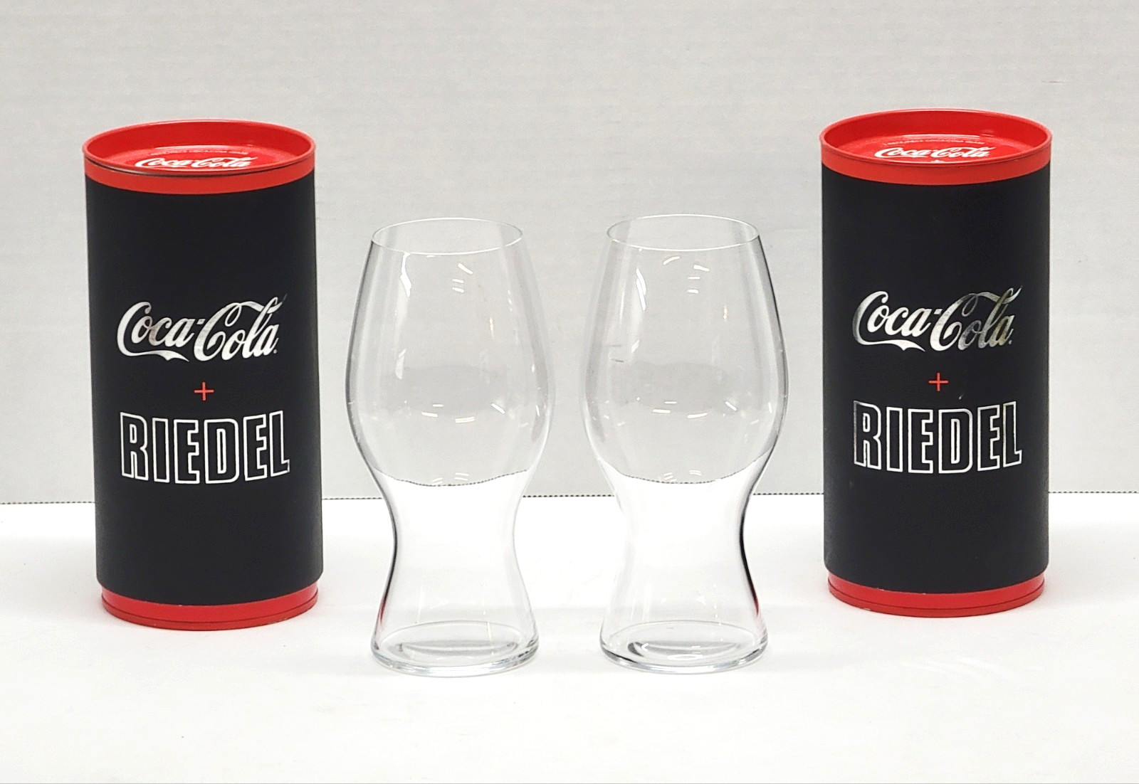 2 ~ RIEDEL ~ Lead Free Crystal ~ 16 oz Coca-Cola Glasses / Coke Tumblers w Boxes 2 ~ RIEDEL ~ Lead Free Crystal ~ 16 oz Coca-Cola Glasses / Coke Tumblers w Boxes