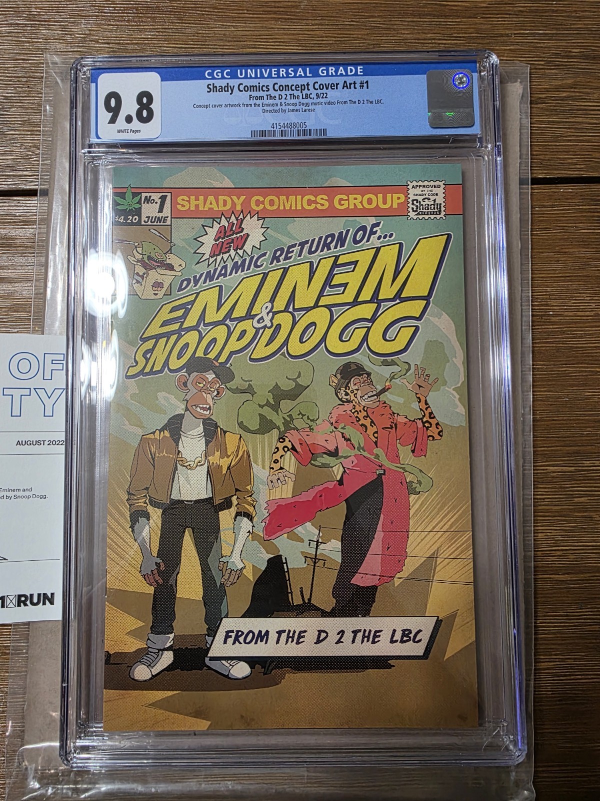 Eminem & Snoop Dogg Shady Comic #1 Dynamic Return CGC 9.8