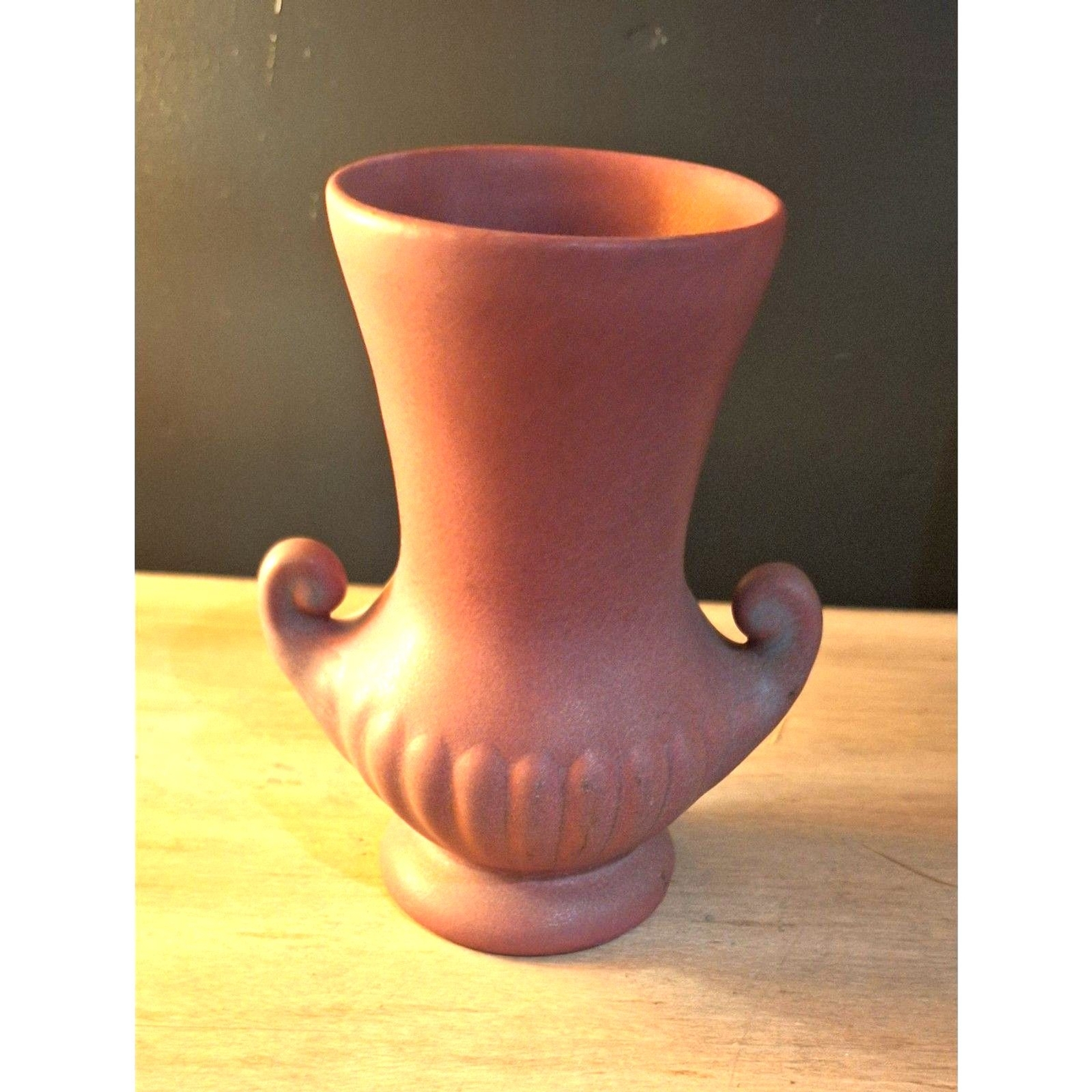 Van Briggle Pottery Vase Mulberry Double Handle Design 1940s