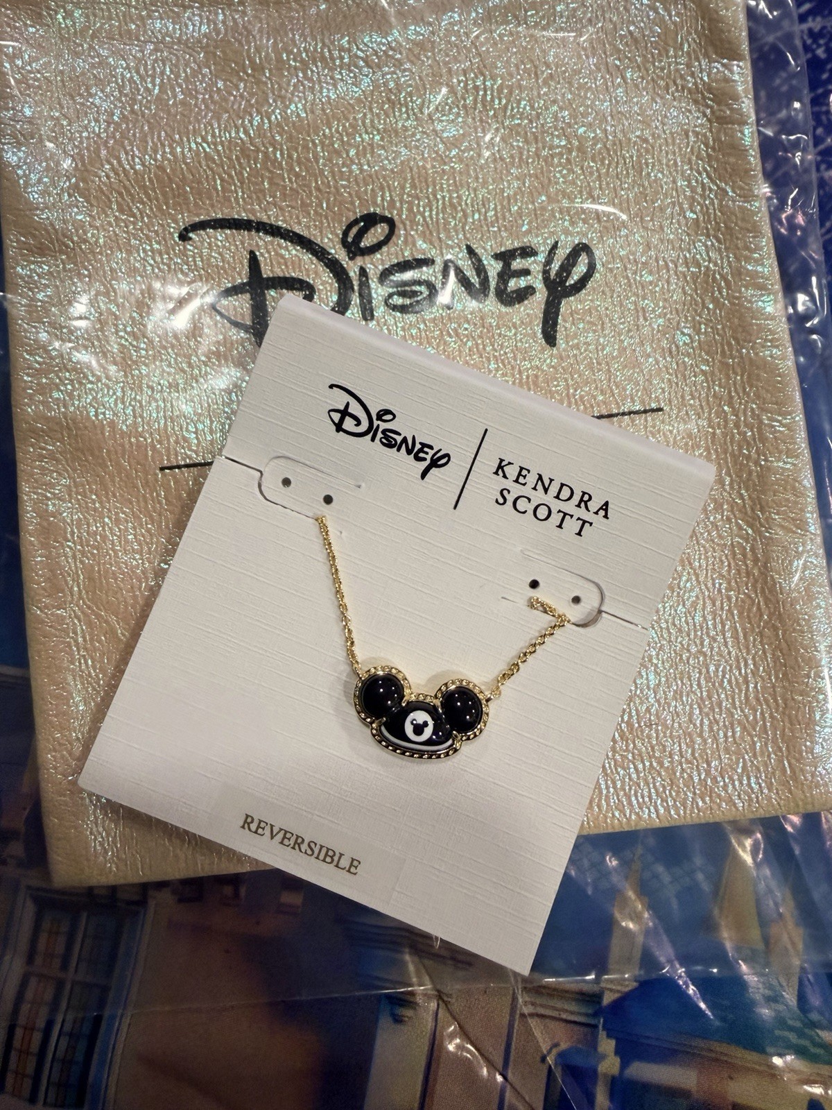 Disney Parks 2026 Disney X Kendra Scott Mickey Hat  Necklace New