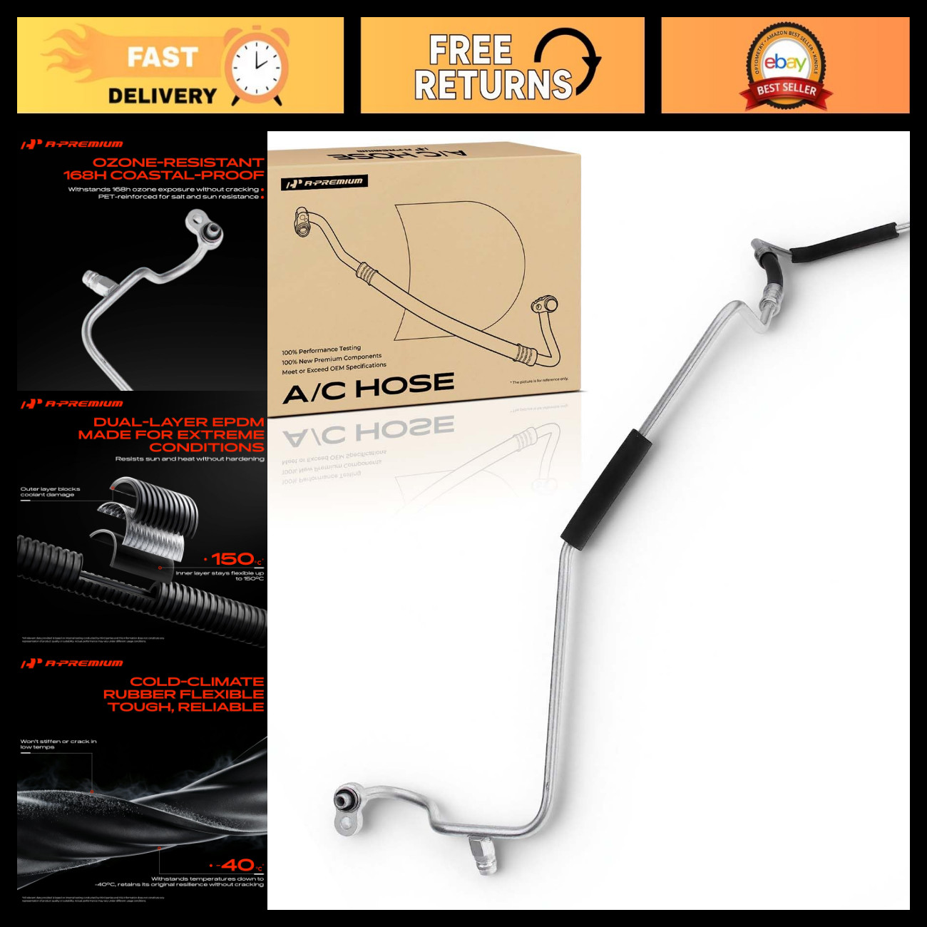 A-Premium A/C Liquid Line Hose Assembly Compatible with Chevrolet & GMC