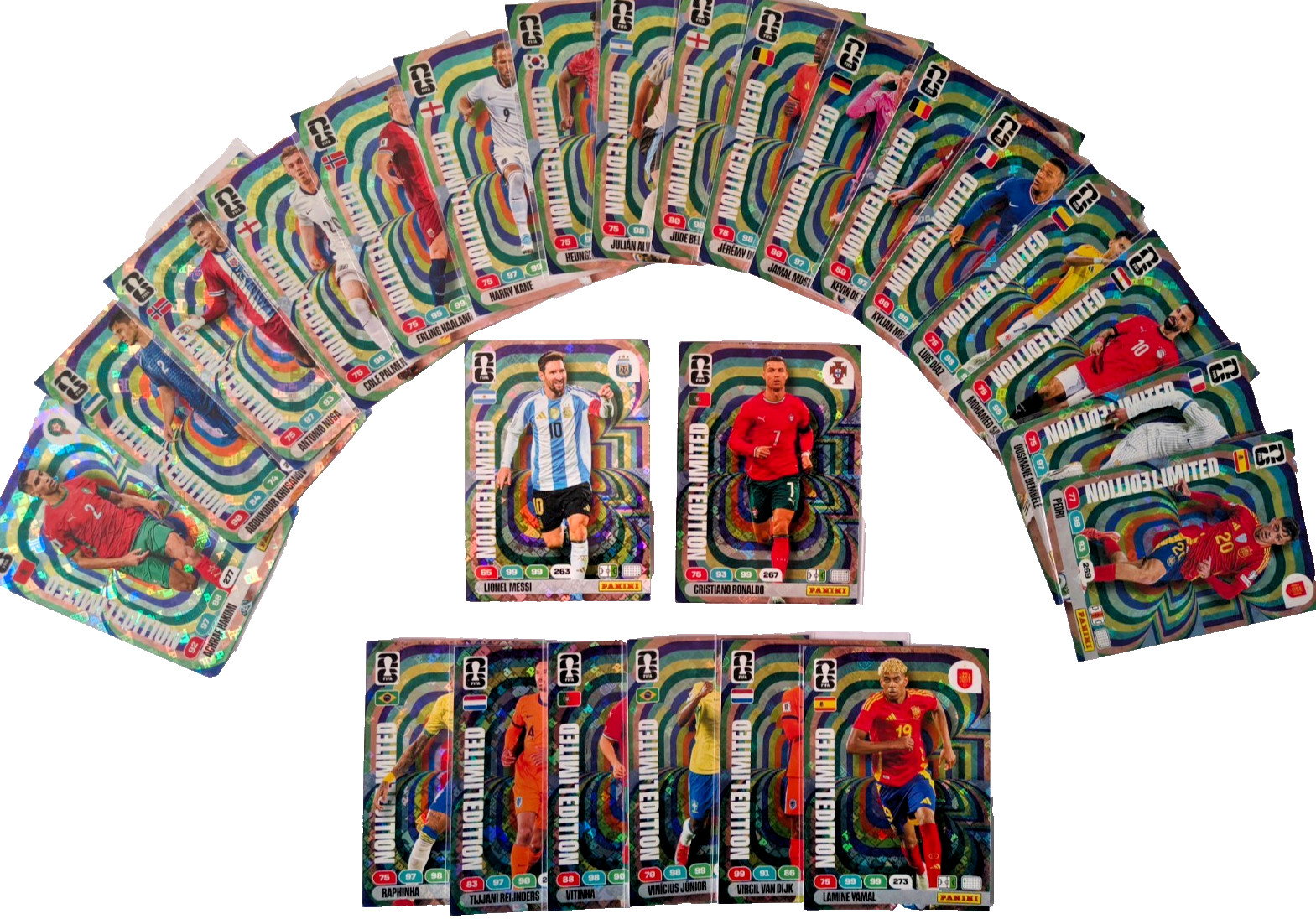 FIFA WORLD CUP 2026 ADRENALYN XL PANINI - FULL SET 25/25 GREEN HOLOGRAM CARDS FIFA WORLD CUP 2026 ADRENALYN XL PANINI - FULL SET 25/25 GREEN HOLOGRAM CARDS