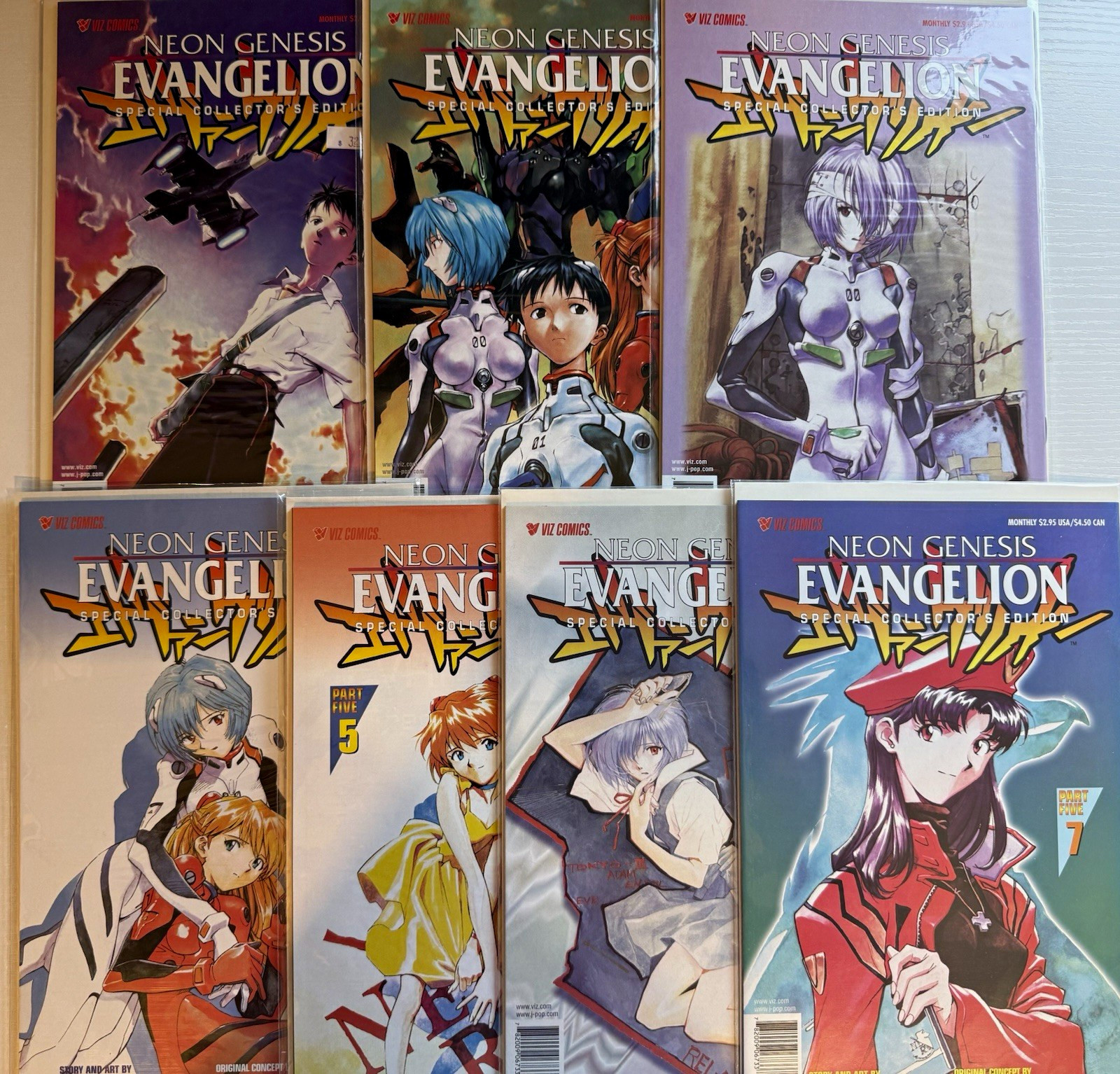 VIZ Comics Neon Genesis Evangelion Special Collector\'s Edition #1-7 Lot Sadamoto