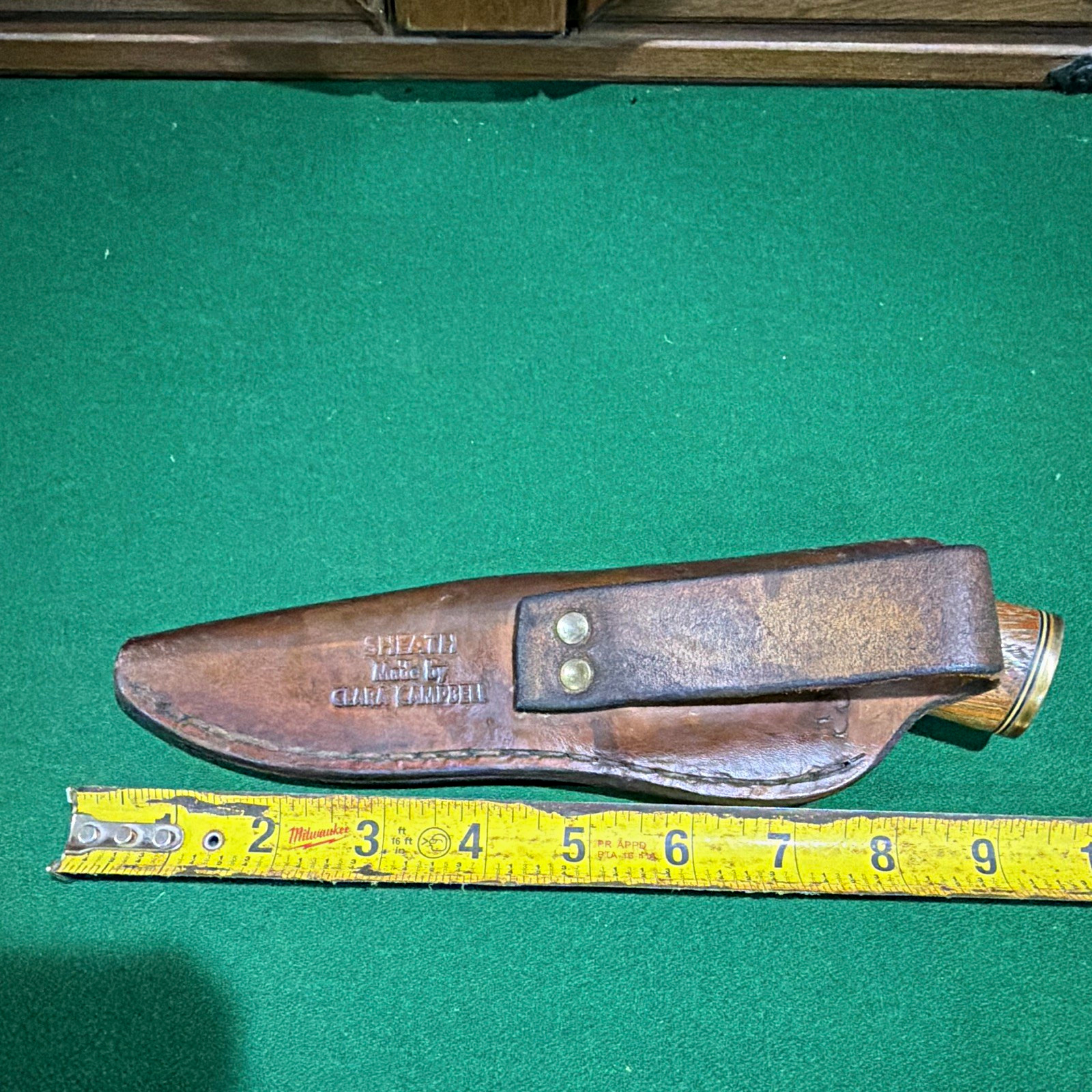Irvin Campbell Hunting Fixed Blade Knife Full Tang Steel Clip Point, Sheath. Irvin Campbell Hunting Fixed Blade Knife Full Tang Steel Clip Point, Sheath.