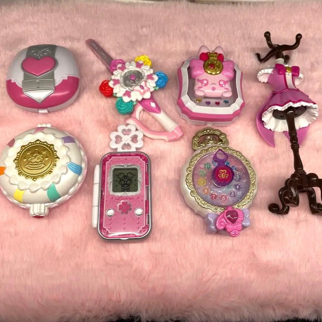 PreCure 7pc Gacha Gacha Set Compact Mirror Collection Torso Figures