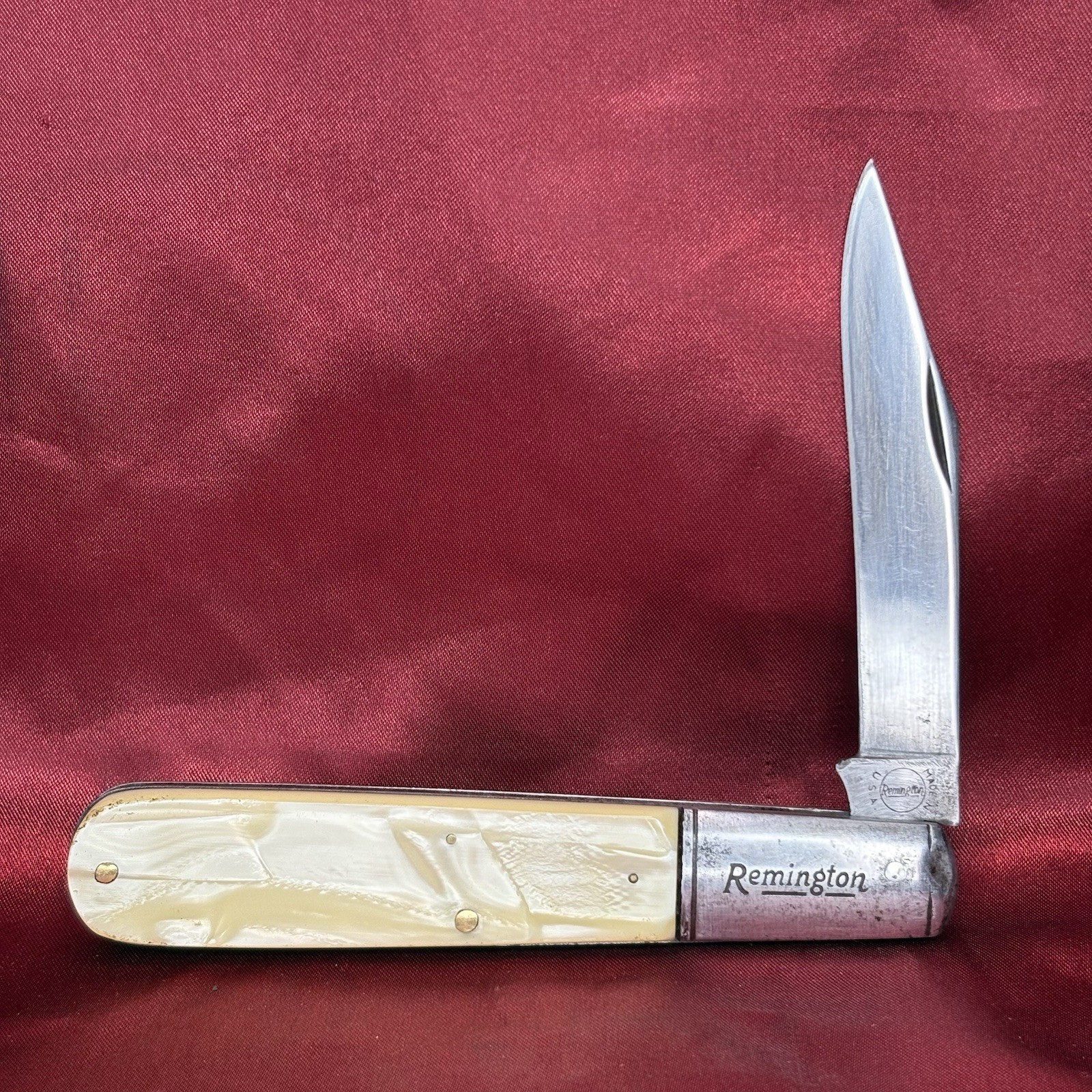 Remington Pocket Knife Cracked Ice Daddy Barlow 1933-40 Vintage Excellent Remington Pocket Knife Cracked Ice Daddy Barlow 1933-40 Vintage Excellent