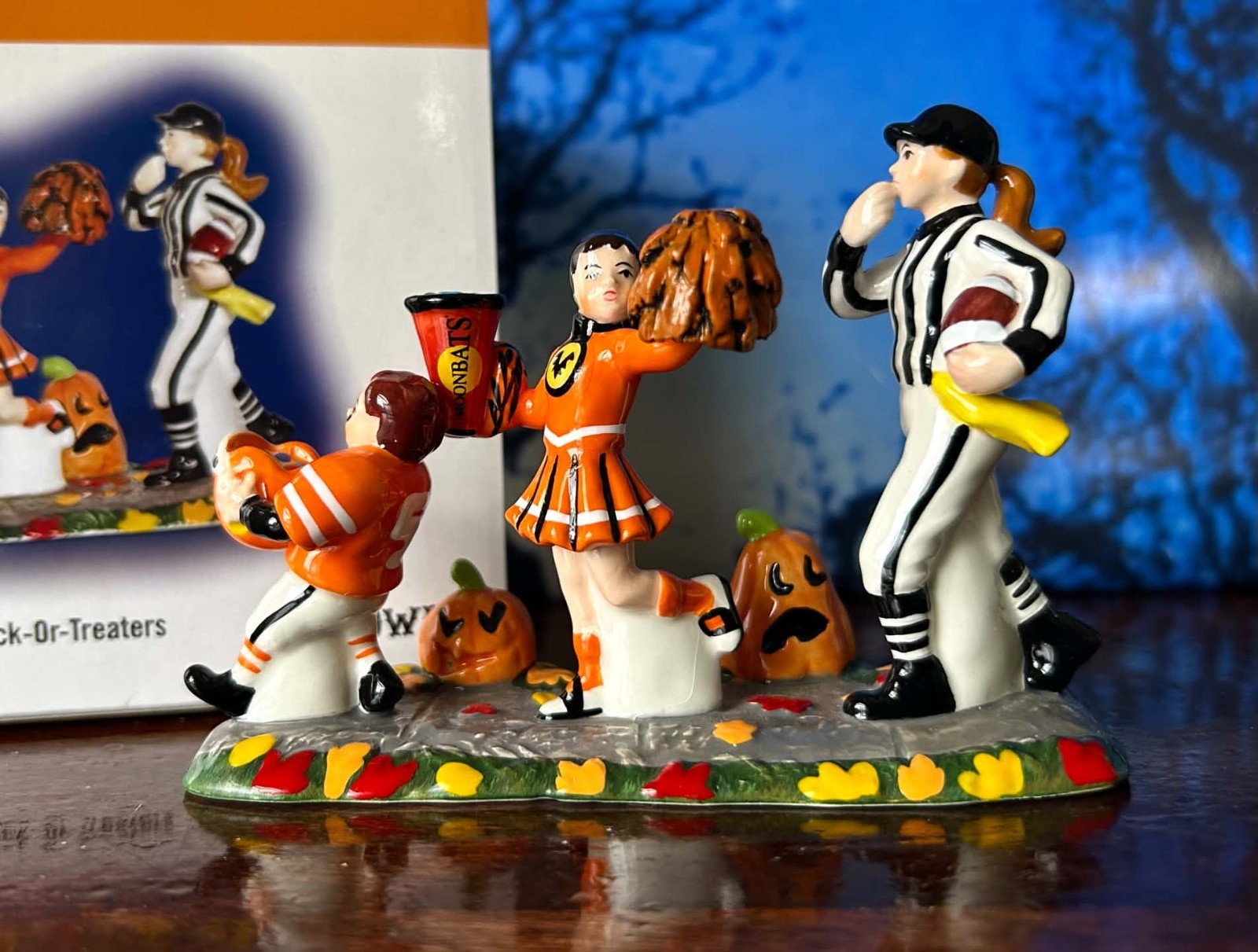 DEPT 56 Halloween GO TEAM Trick-Or-Treaters Rare, Costumes, Kids, Candy
