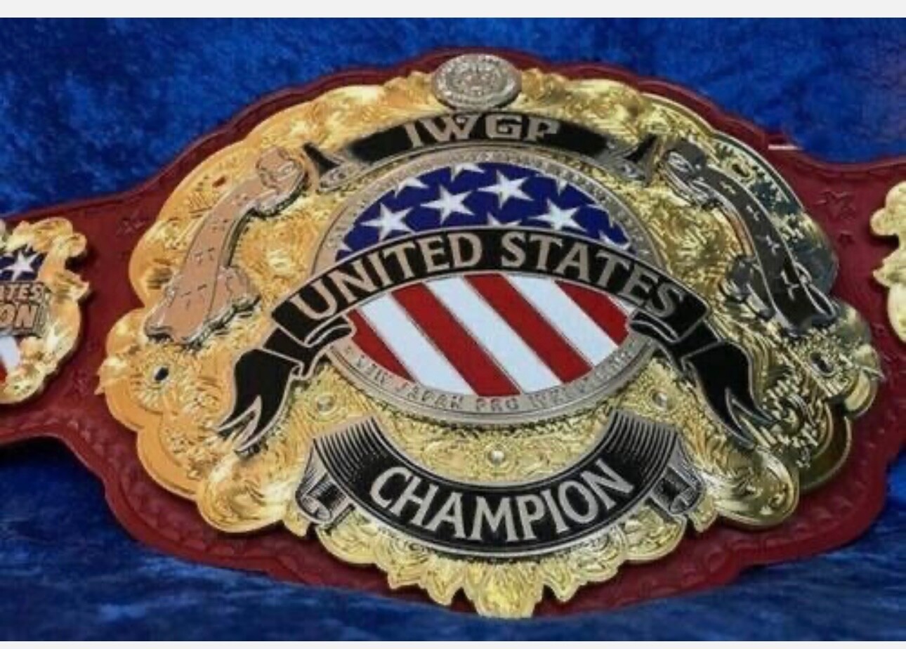 IWGP United States Heavyweight Wrestling Championship Belt Dual Metal Plated