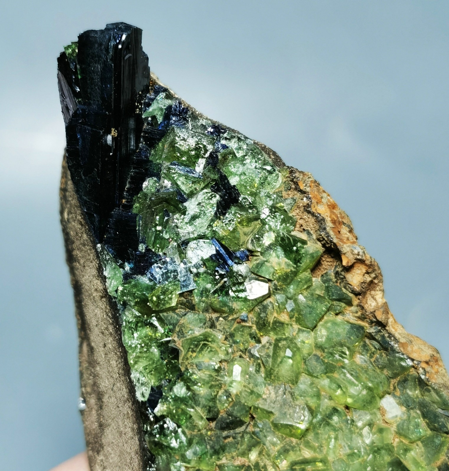 Rare Vivianite Lehnerite Crystal Mineral Specimen Brazil