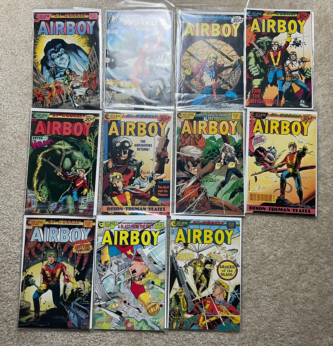 Vintage Eclipse Comics Air Boy Lot Of 11 Vintage Eclipse Comics Air Boy Lot Of 11